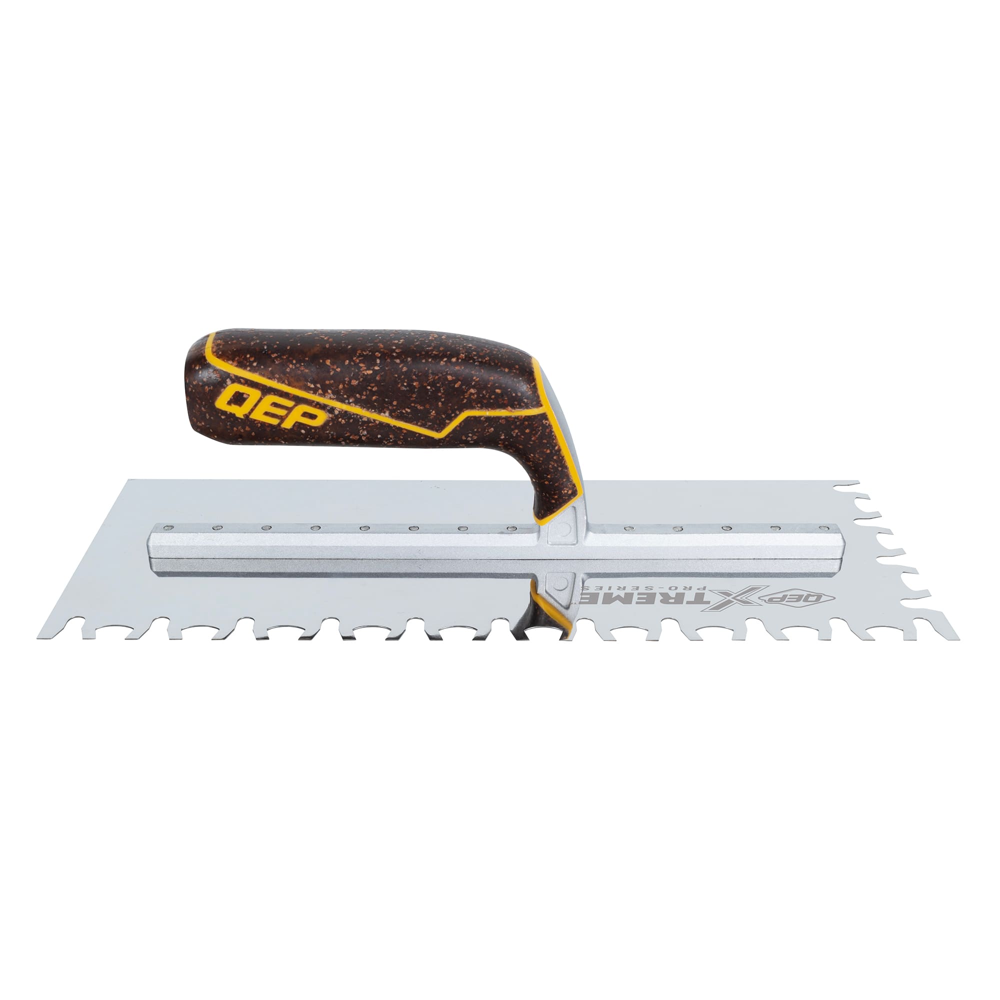 Euro Notch Stainless Steel Xtreme Trowel with Cork Handle - 7