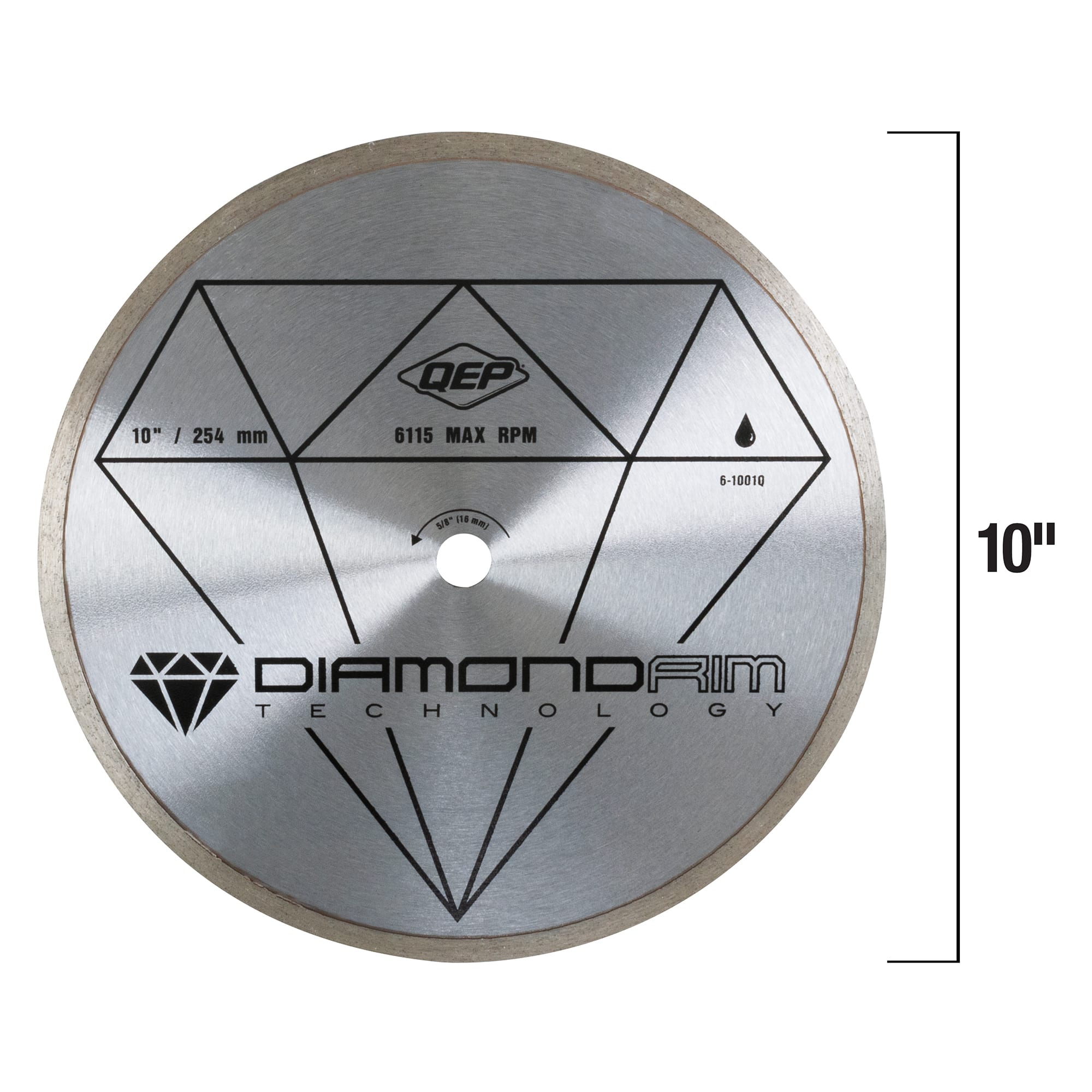 10" Continuous Rim%2C Diamond Saw Blade for Ceramic Tile Wet Cuts - 3