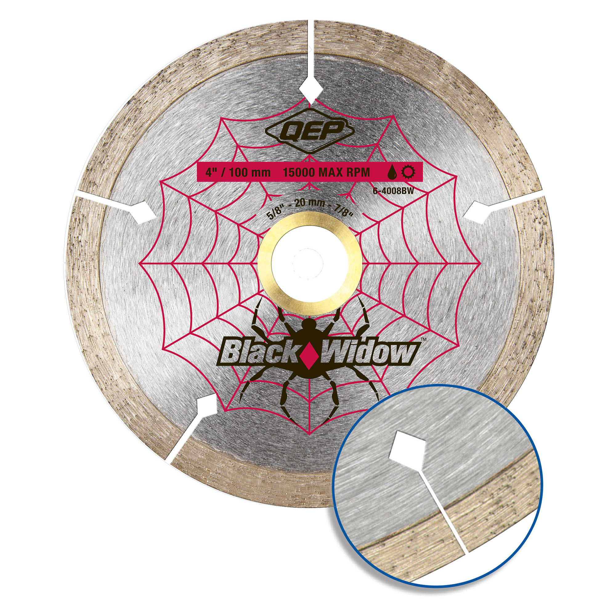 4" Black Widow Premium%2C Thin Rim Diamond Saw Blade%2C Wet/Dry - 2