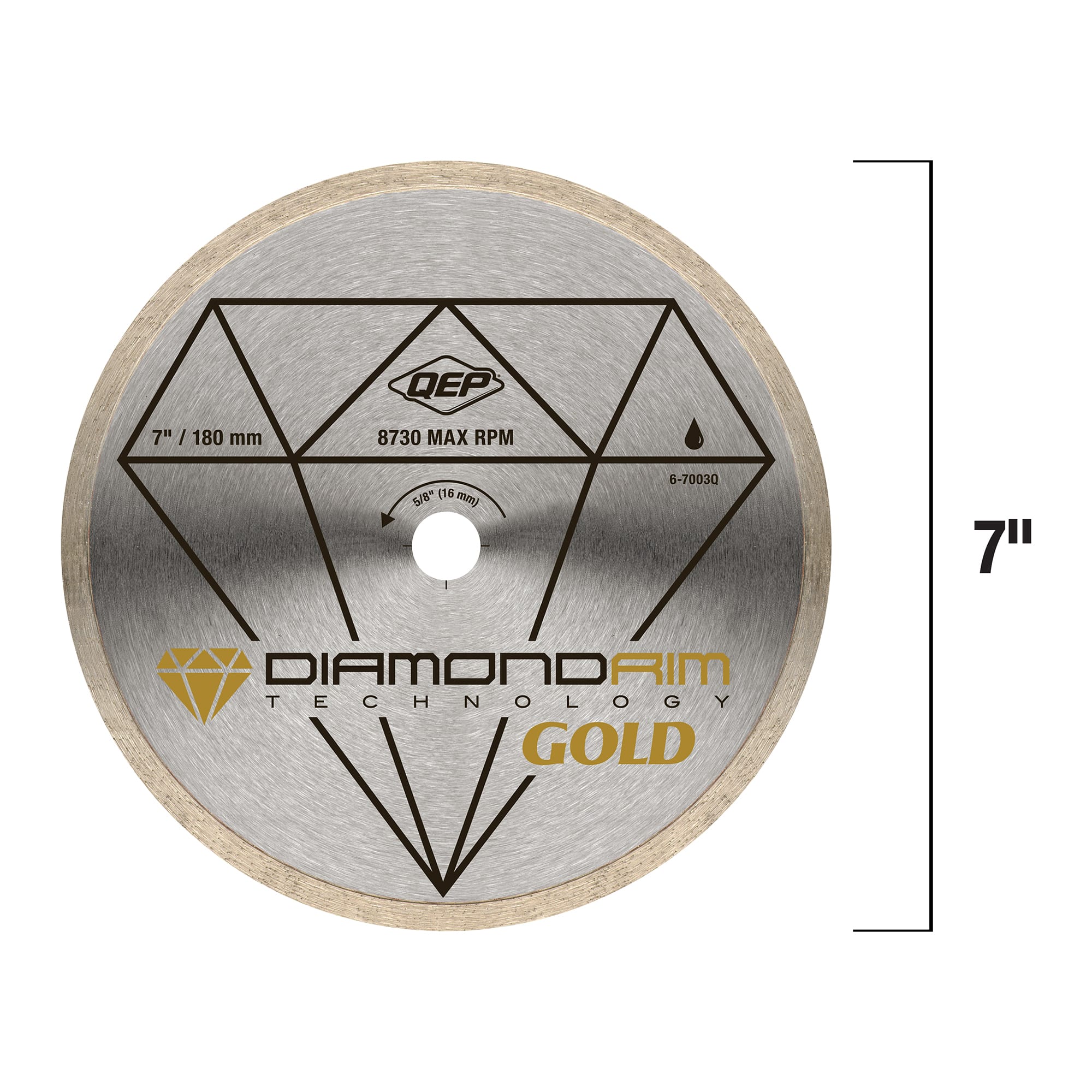 7" Continuous Rim%2C Premium Diamond Saw Blade for Wet Cuts - 5