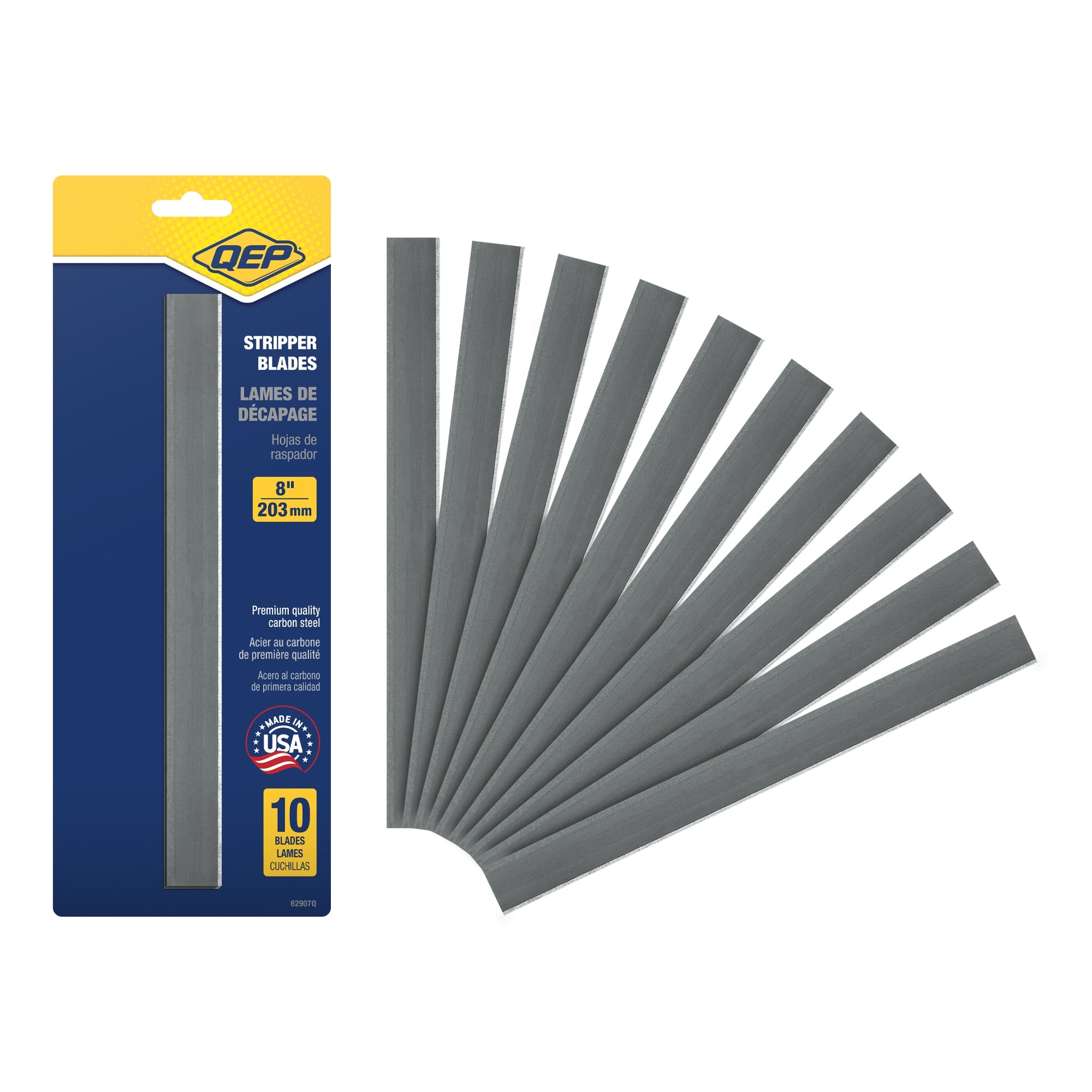 8" Carbon Steel Blades for Floor Scraper and Stripper (10 pack) - 1