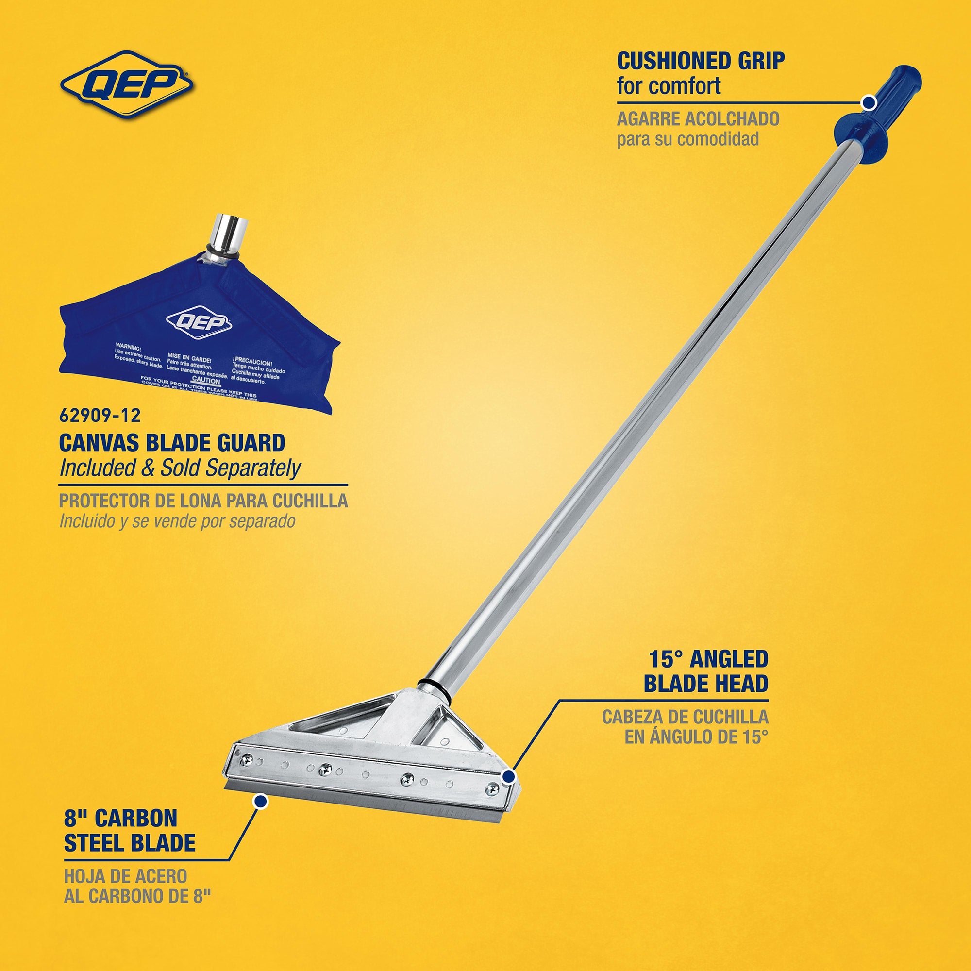 8" Wide Adjustable Razor Floor Scraper and Stripper - 2