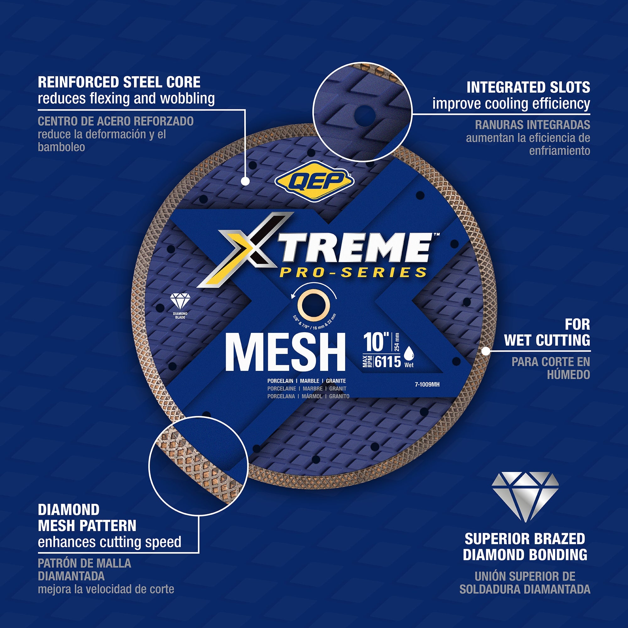 Xtreme Pro Series 10" Mesh Diamond Blade for Wet Cuts - 2