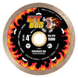 4" Hot Dog Reinforced Steel Hub%2C Diamond Blade for Wet/Dry Use - 1