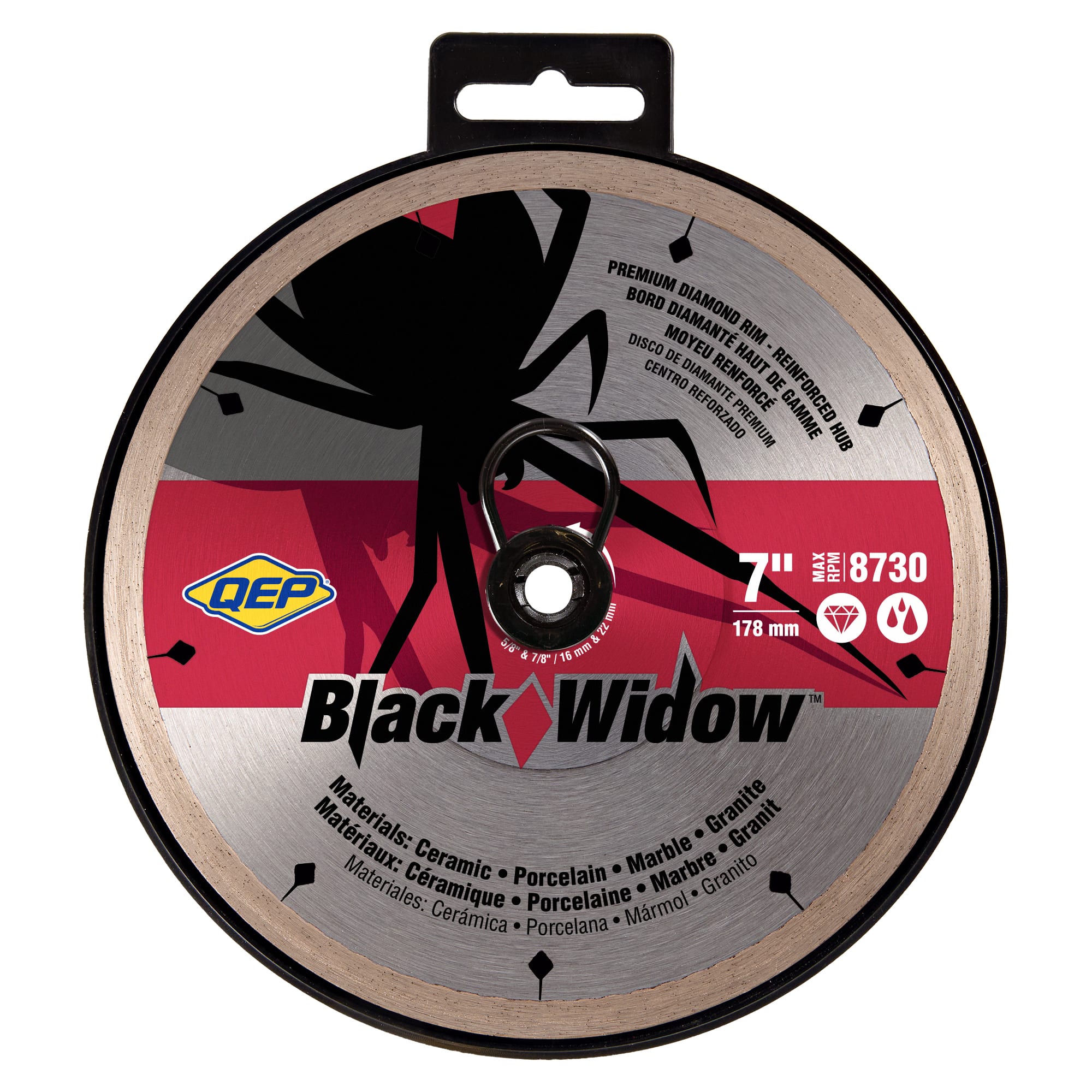 7" Black Widow Premium%2C Thin Rim Diamond Saw Blade%2C for Wet Cutting - 6