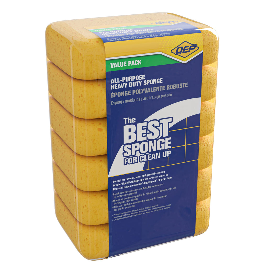 Heavy-Duty All-Purpose Sponge for Grouting & Cleaning (6 pack) - 7
