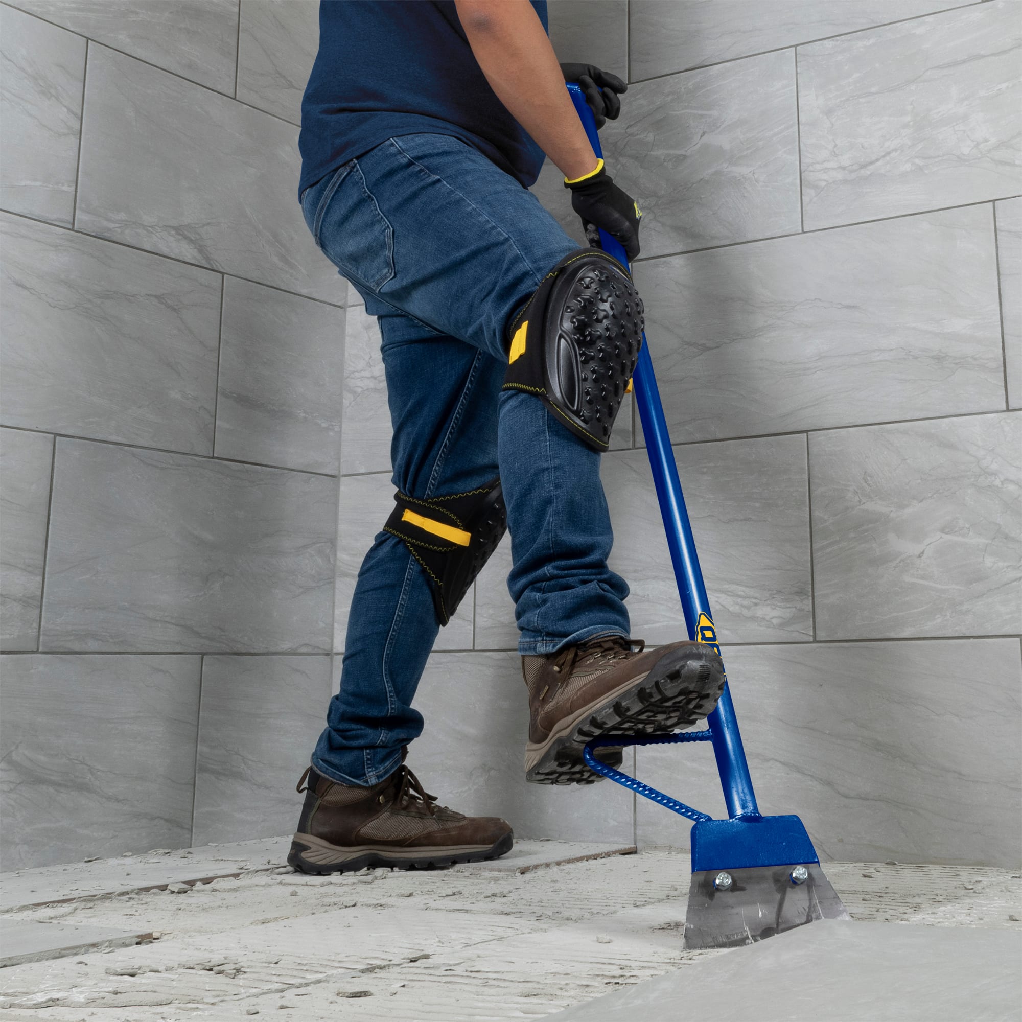 7" Wide Floor Scraper and Stripper with 48" Handle and Foot Peg - 2