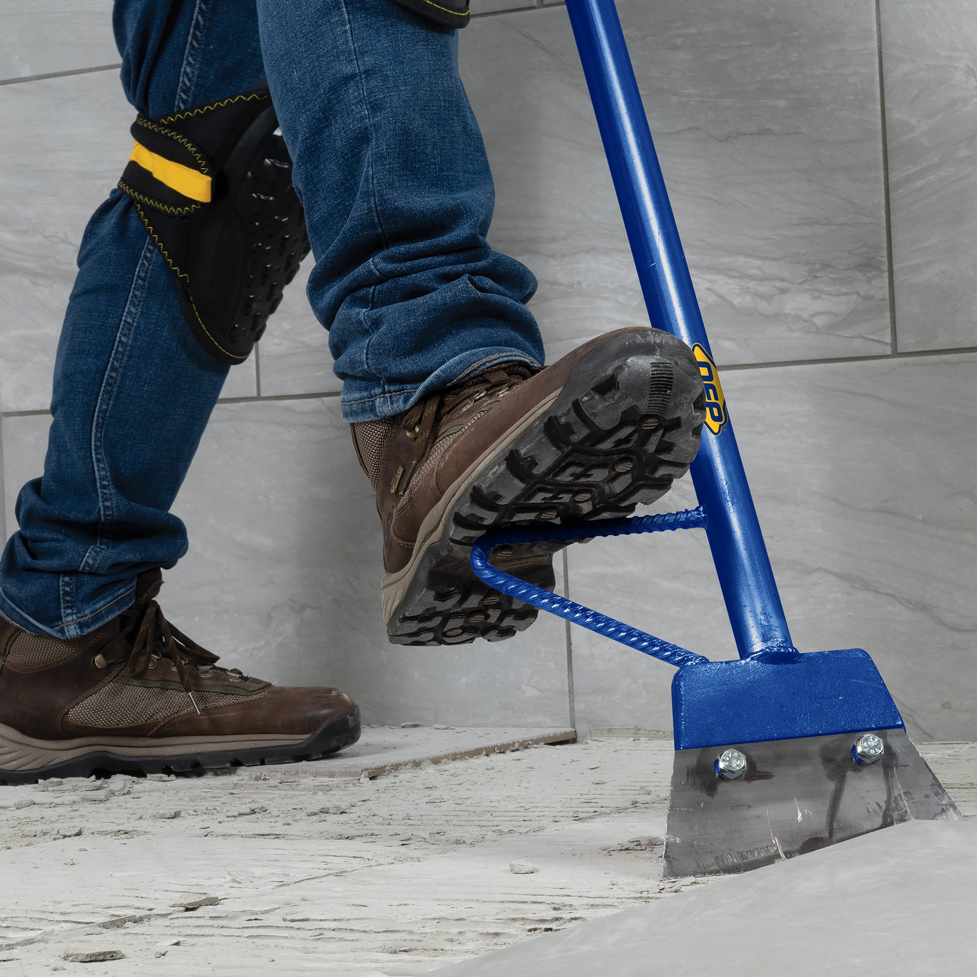 7" Wide Floor Scraper and Stripper with 48" Handle and Foot Peg - 3