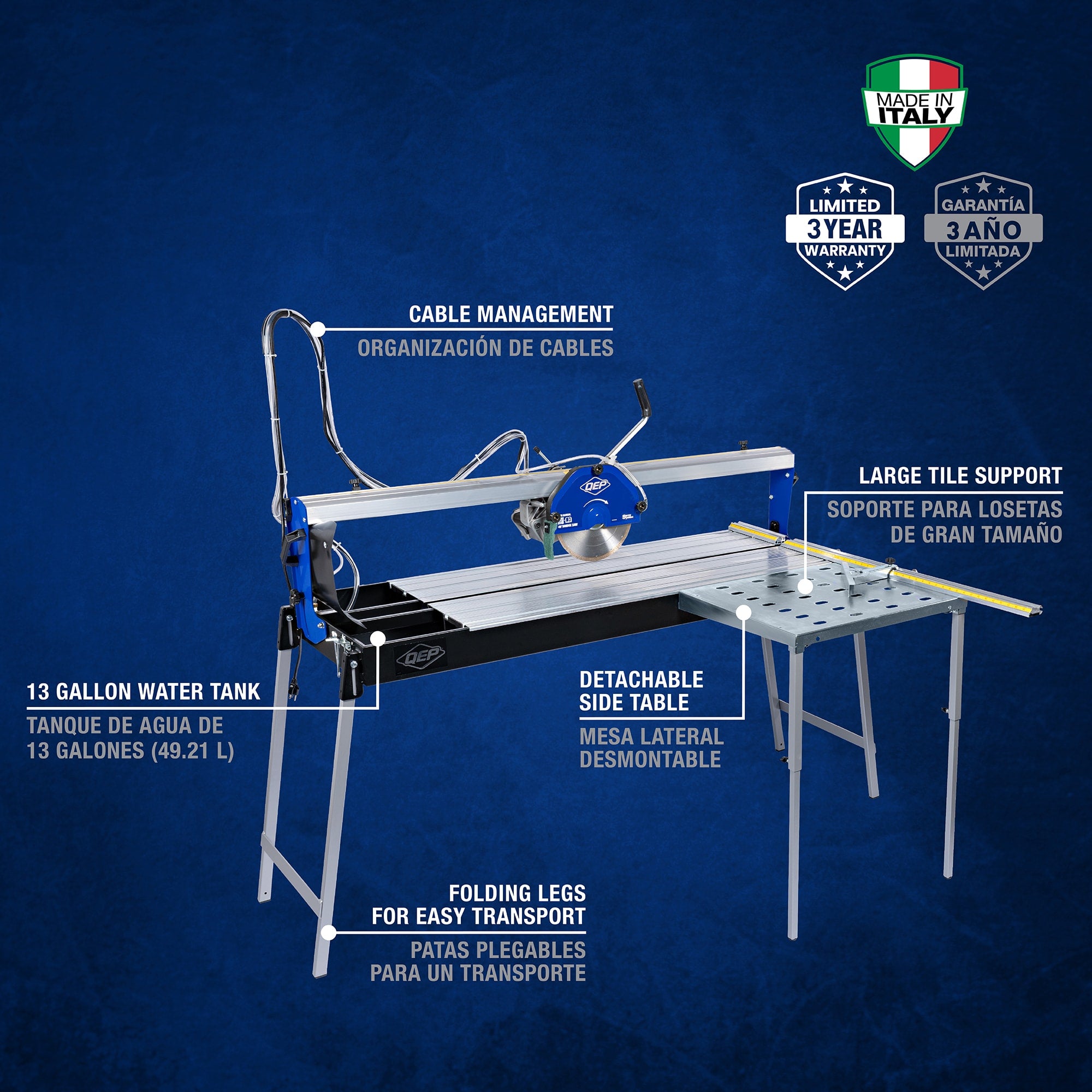 49" Bridge Saw for Large Format Tile%2C Porcelain%2C and Stone - 2