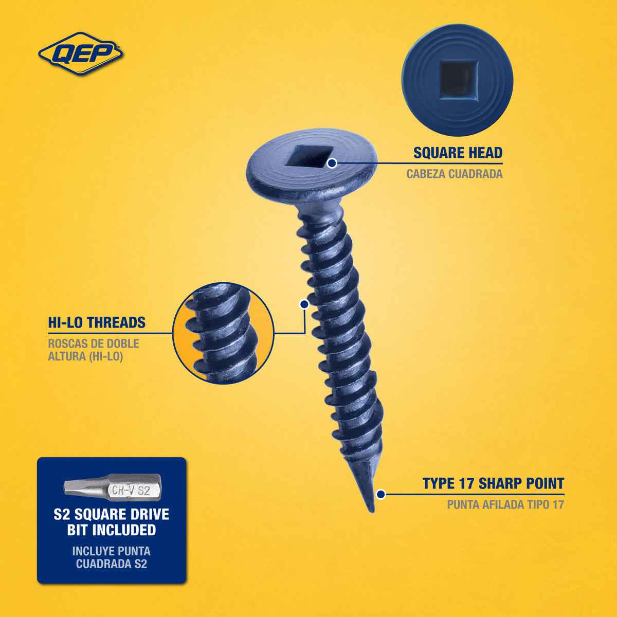 Backer Board Screws 1-1/4" (800 pack) - 2