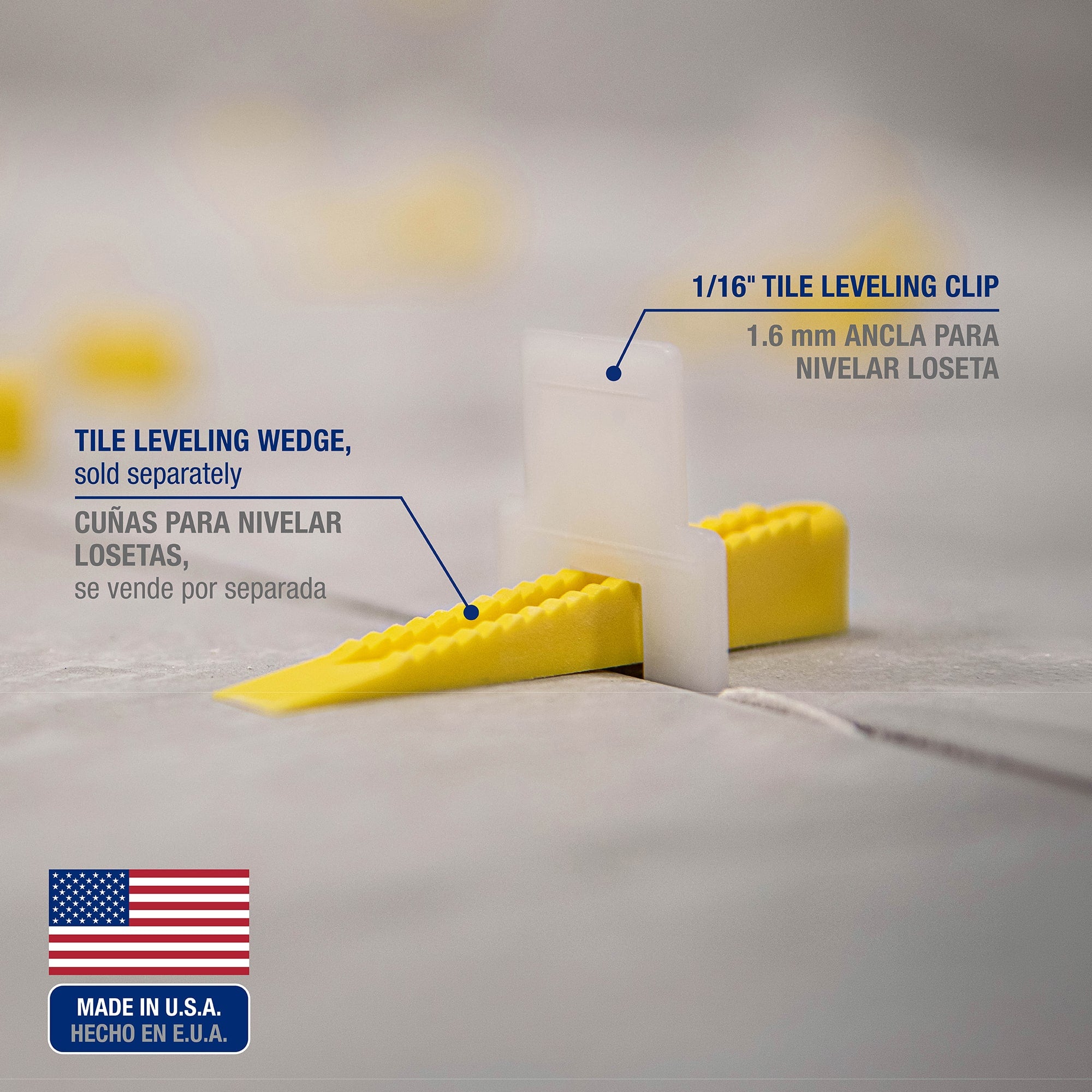 LASH Tile Leveling System Clips for 1/16" Grout (300 pack) - 6