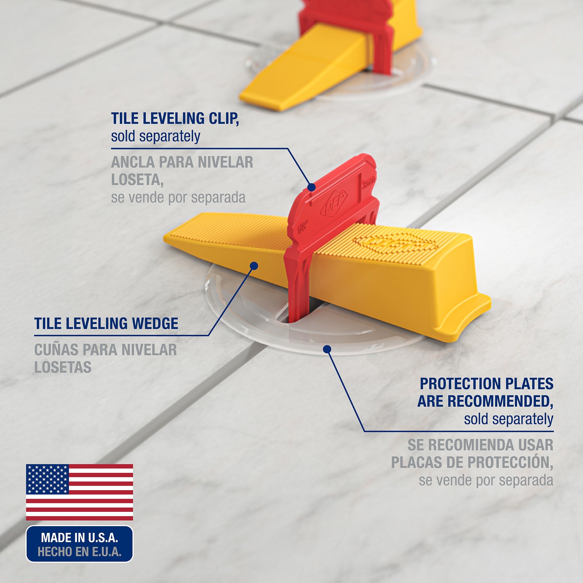 LASH XL Tile Leveling System Wedges (100 pack) - 3