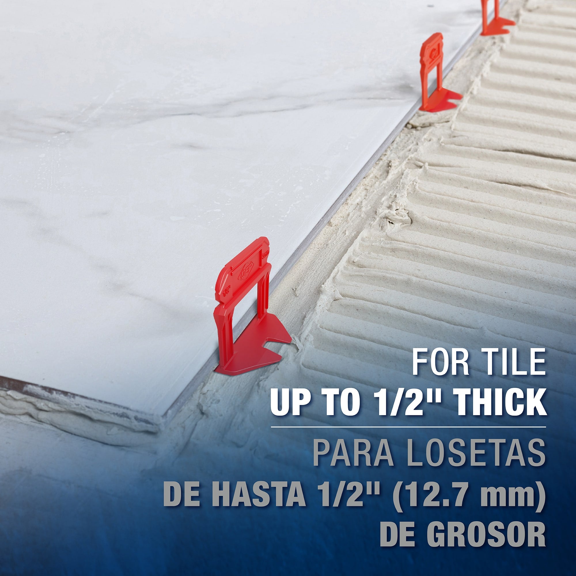 LASH XL Tile Leveling System Clips for 1/8" Grout (100 pack) - 4