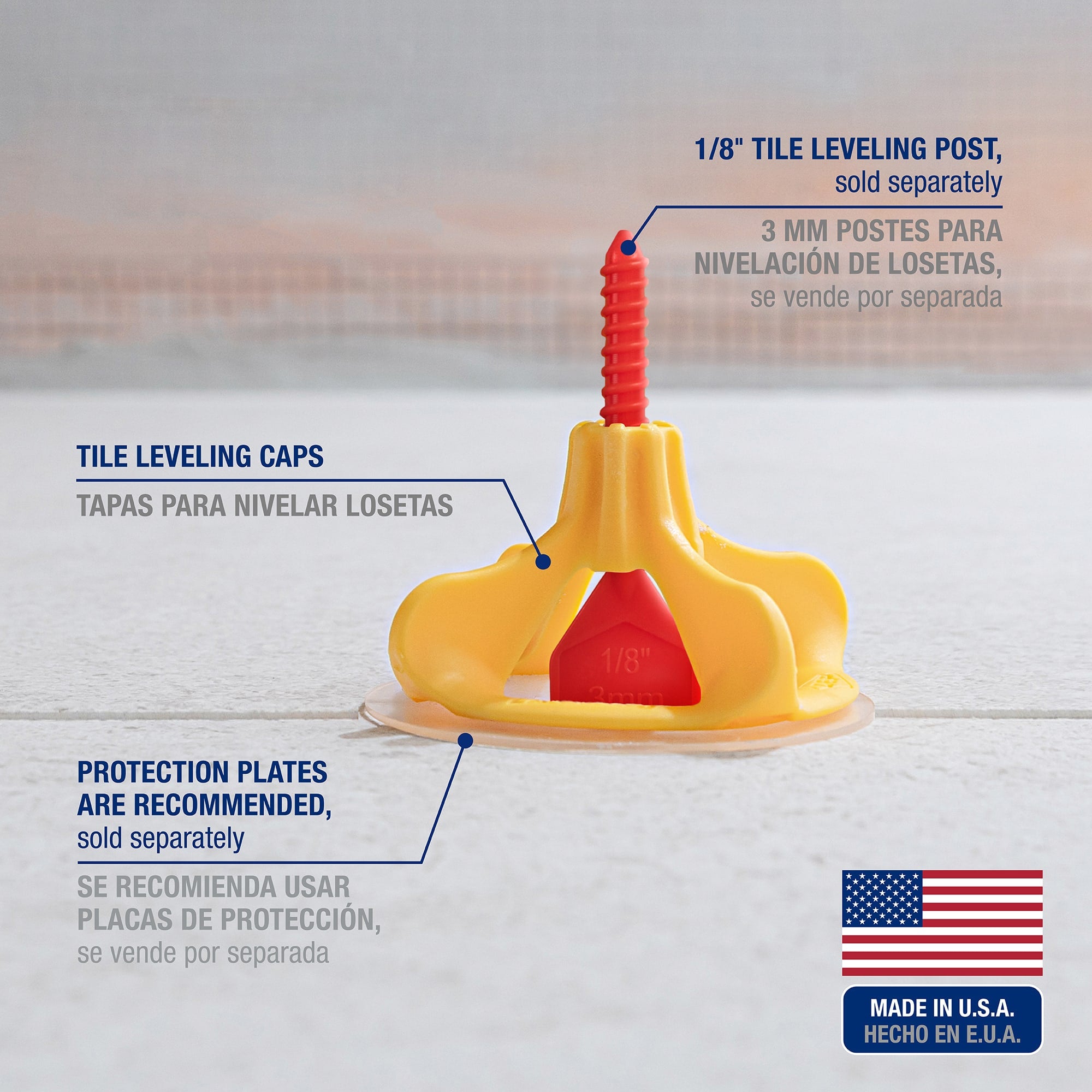 LASH 360 Tile Leveling System Round Caps (1%2C000 pack) - 3