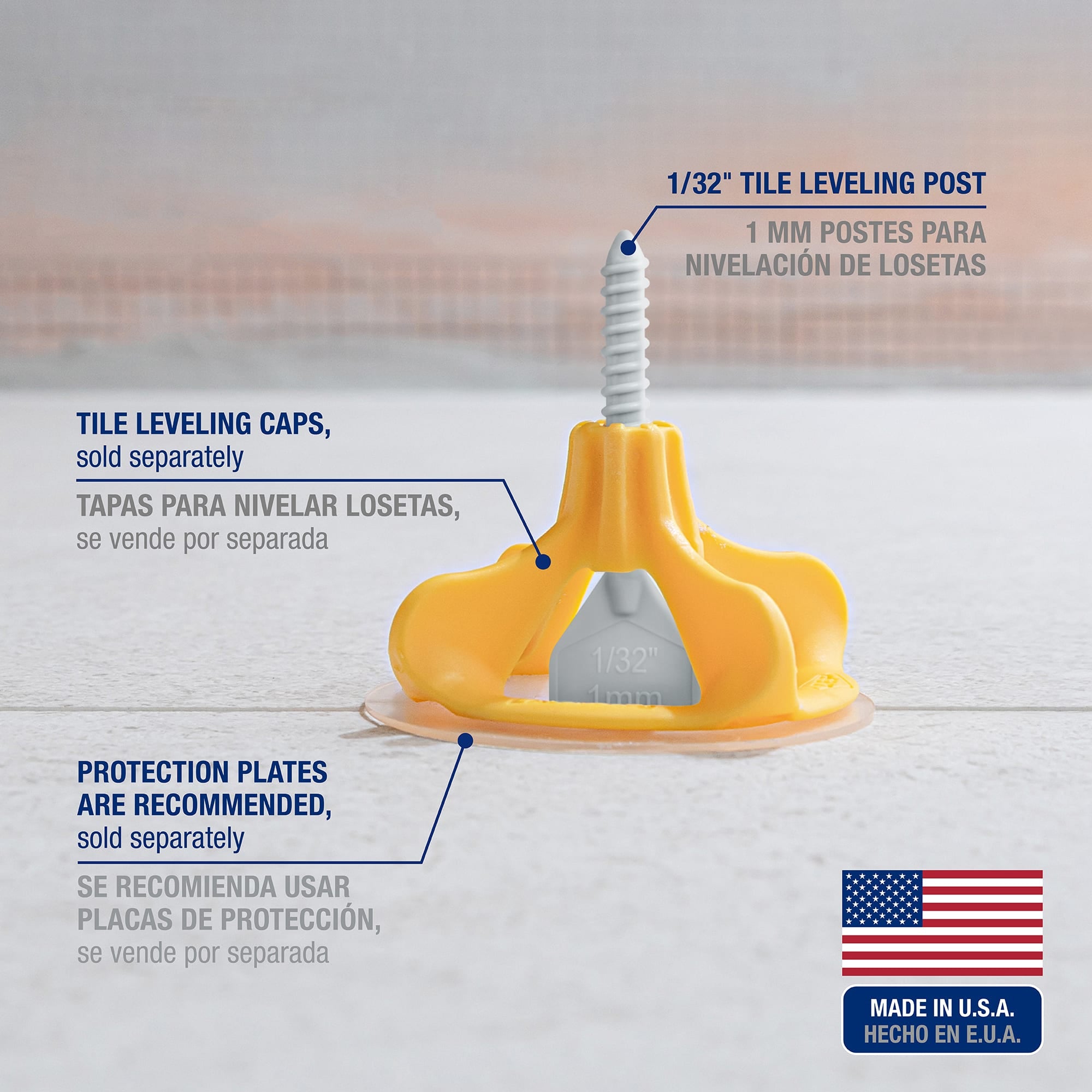 LASH 360 Tile Leveling System 1/32" Posts (300 pack) - 3