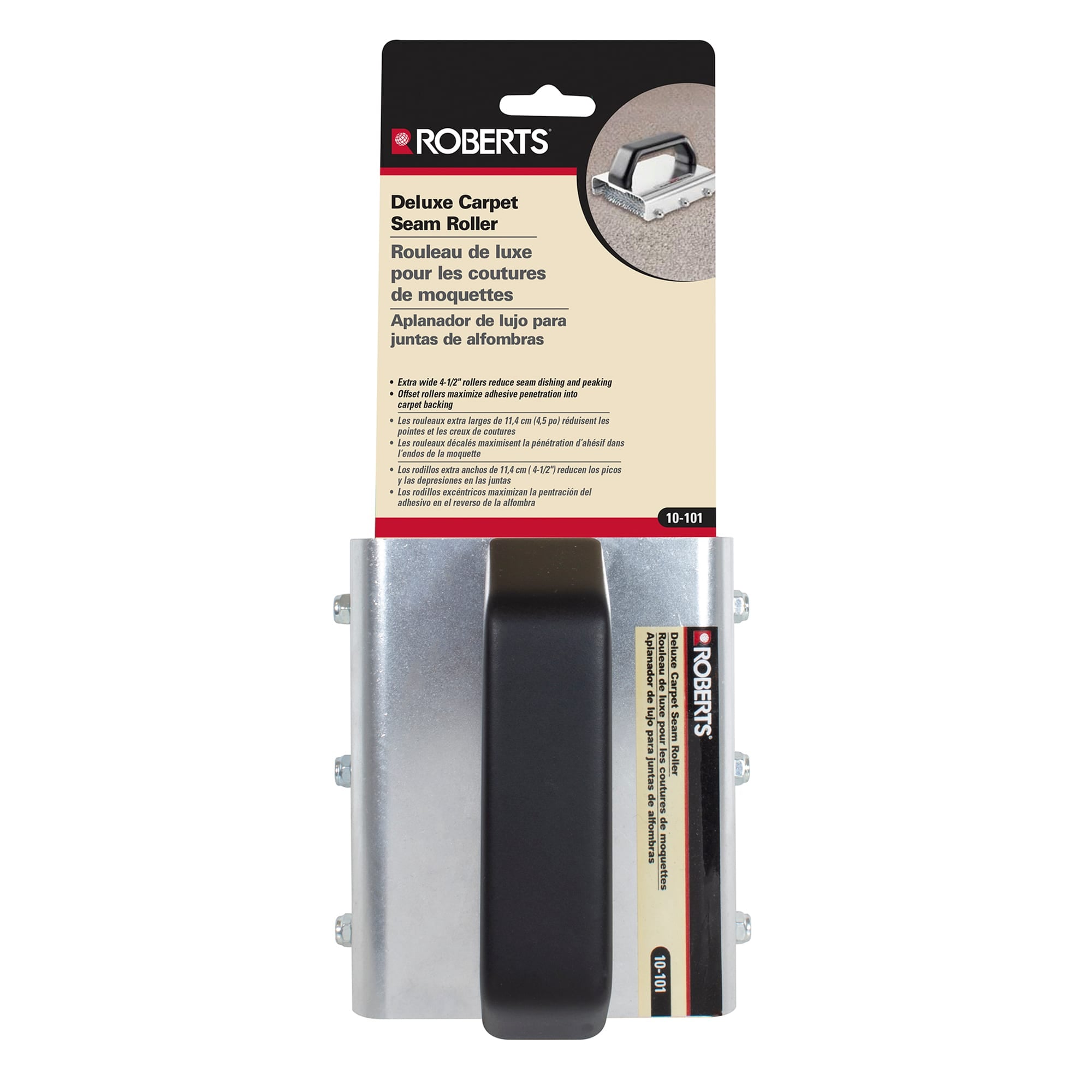 4-1/2" Deluxe Carpet Seam Roller for Loop Pile Carpet - 8