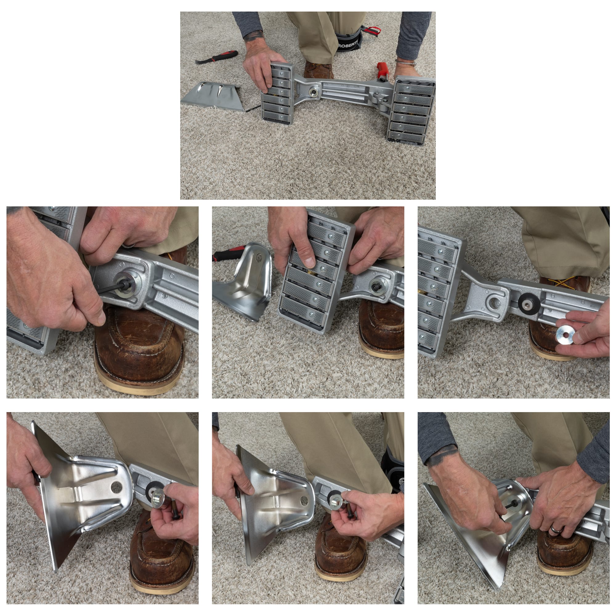 Compact Carpet Stretcher for Pattern Matching & Seam Repair - 5