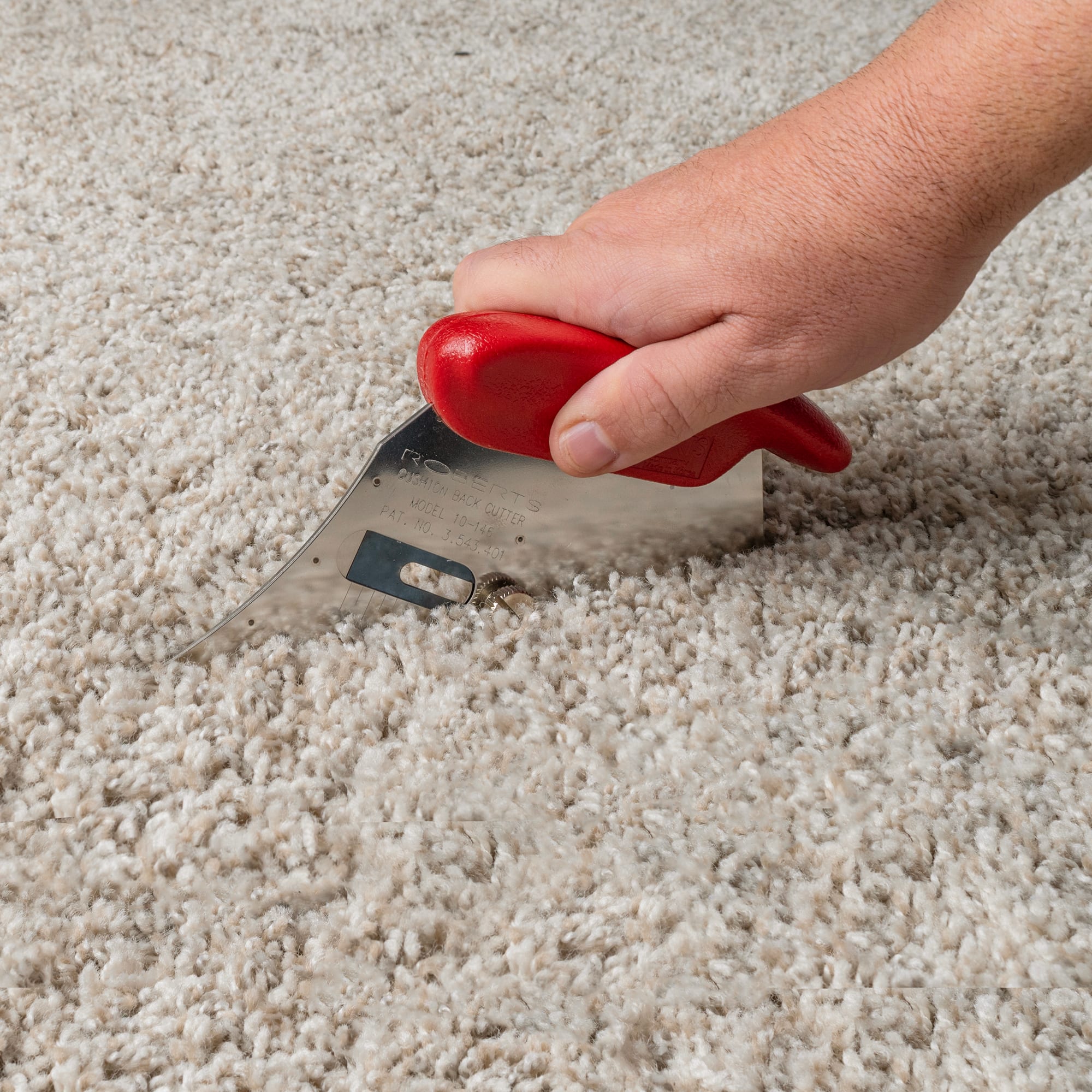 Cushion Back Carpet Cutter with 15 Heavy Duty Slotted Blades - 2