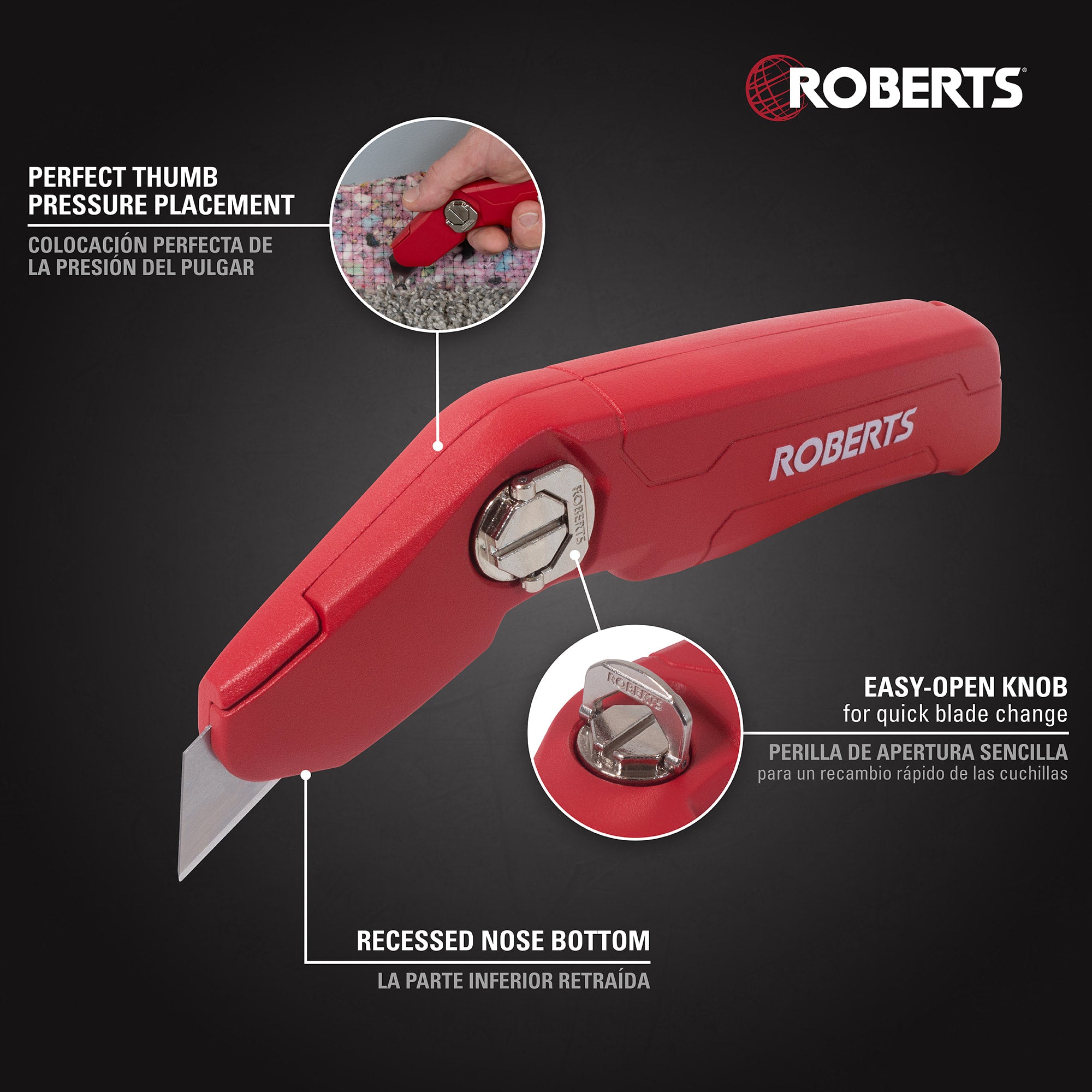 ROBERTS 3-in-1 Carpet, Vinyl and Utility Knife