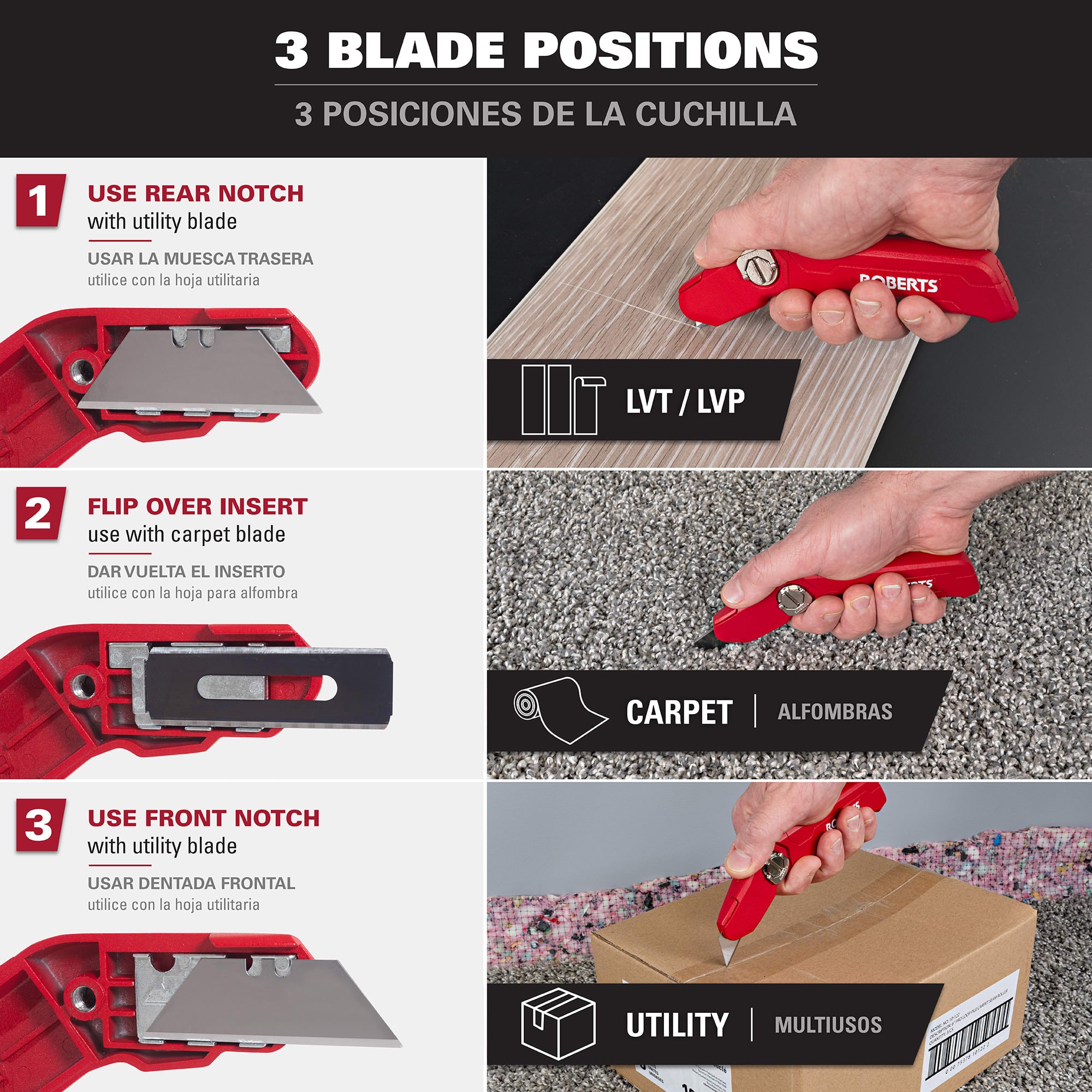 バードページ ROBERTS 3-in-1 Carpet, Vinyl and Utility Knife