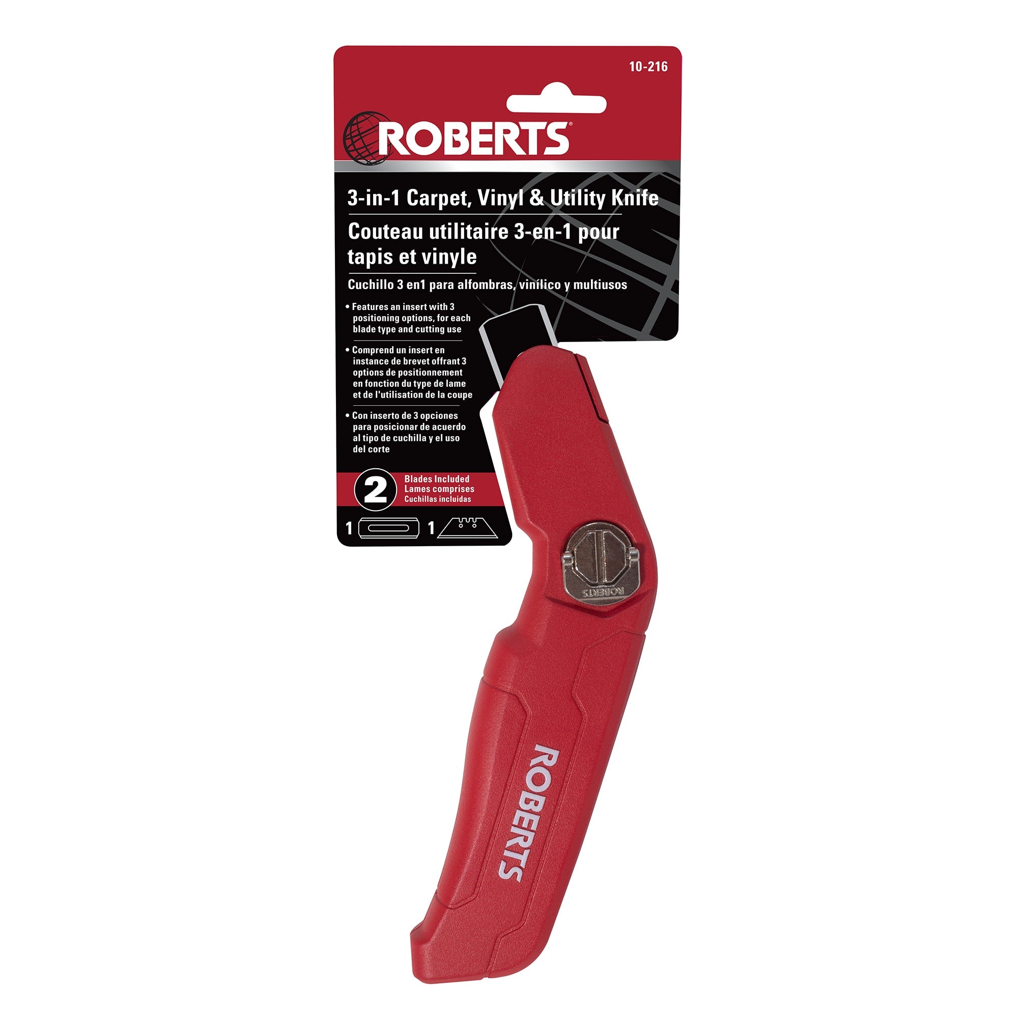 ROBERTS 3-in-1 Carpet, Vinyl and Utility Knife
