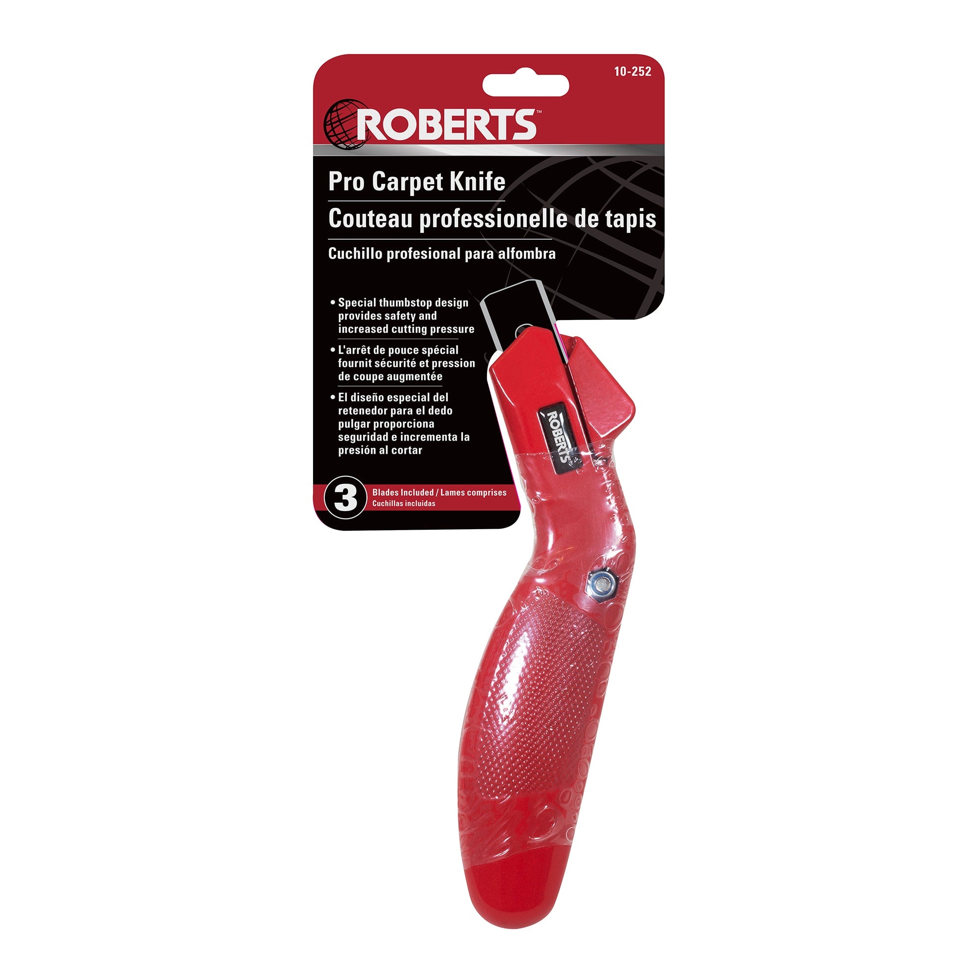 Professional Carpet Knife with Push Button for Quick Blade Change - 7