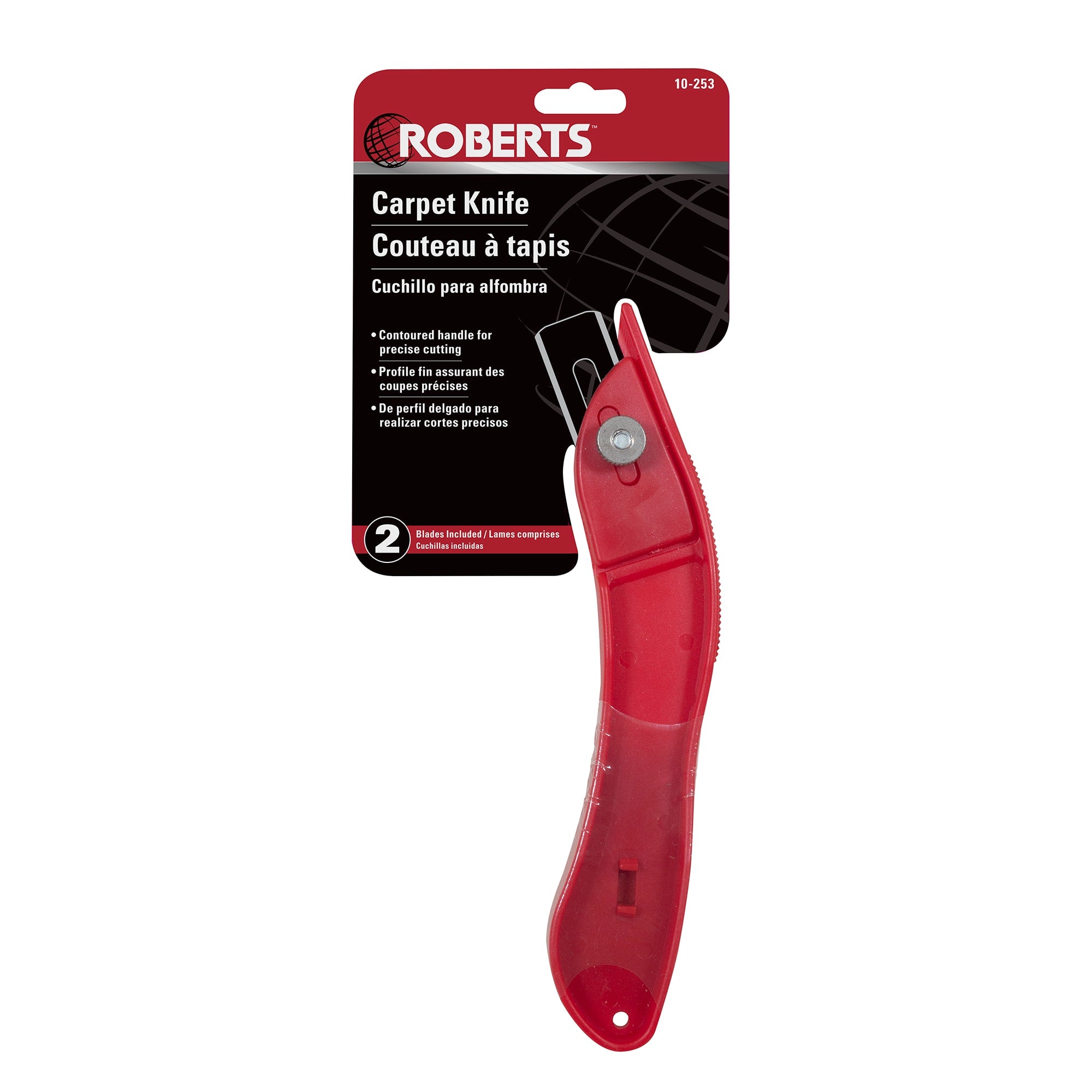 Slotted Blade Carpet Knife with Thumb Guard for Safety - 7