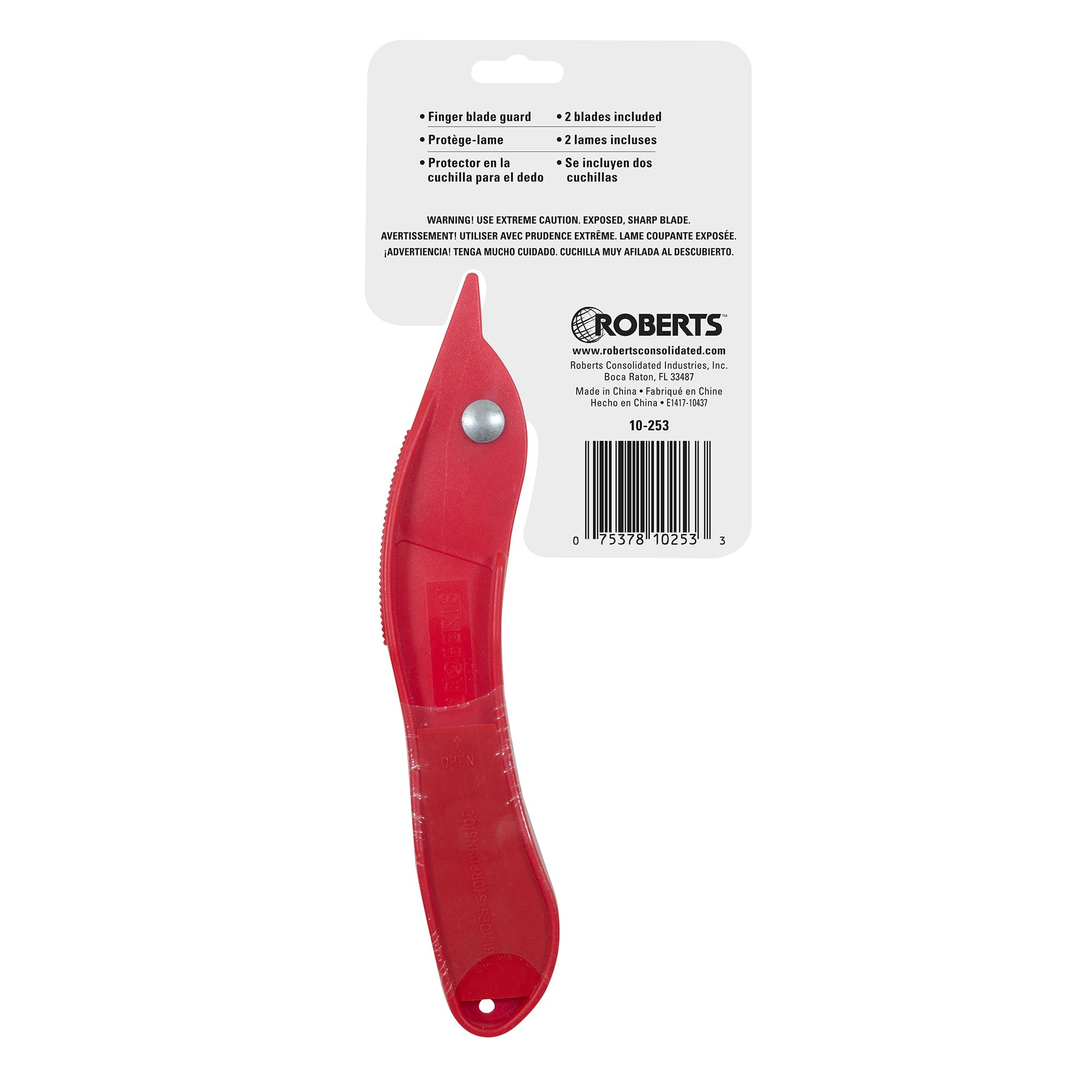 Slotted Blade Carpet Knife with Thumb Guard for Safety - 8