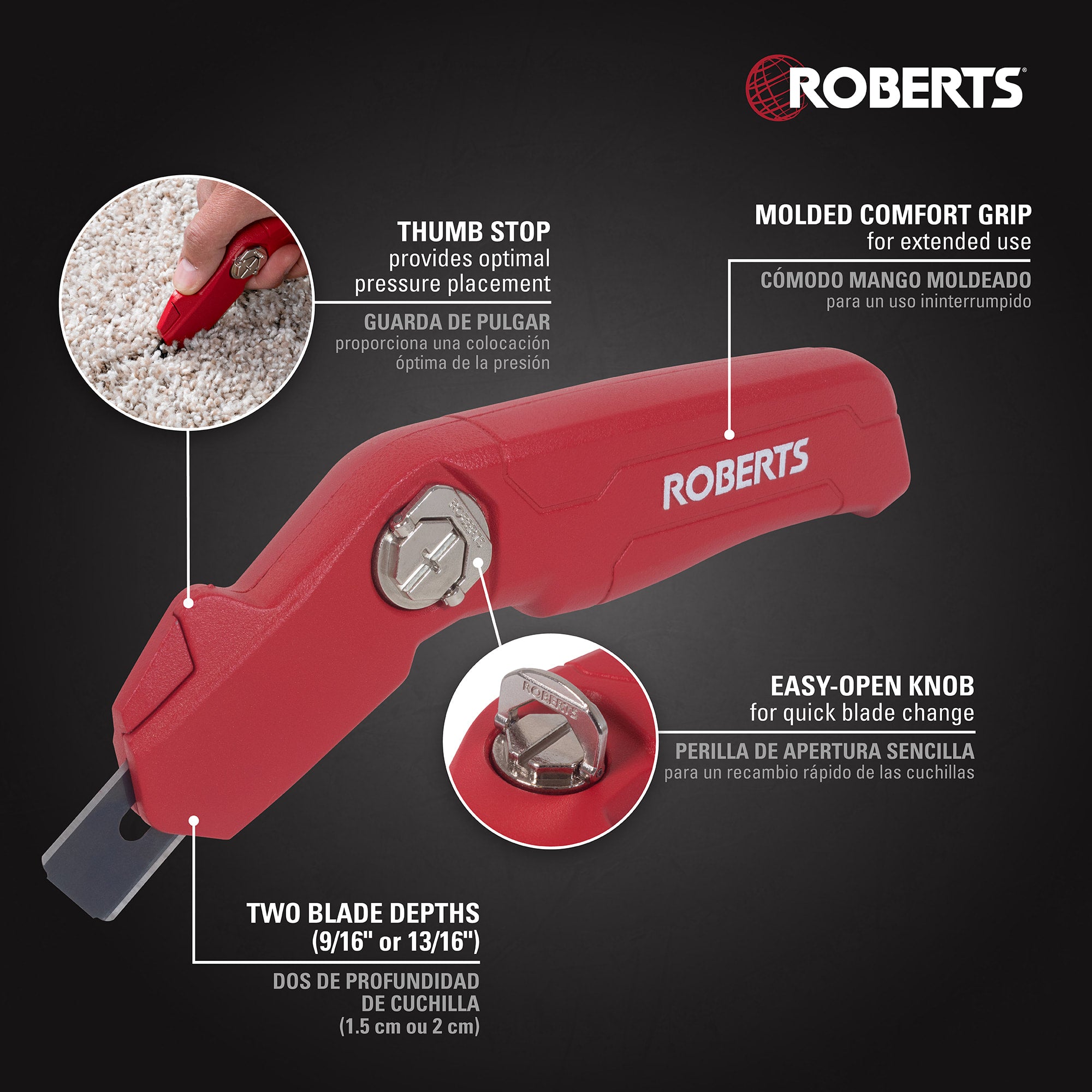 Pro Dual-Depth Carpet Knife - 2
