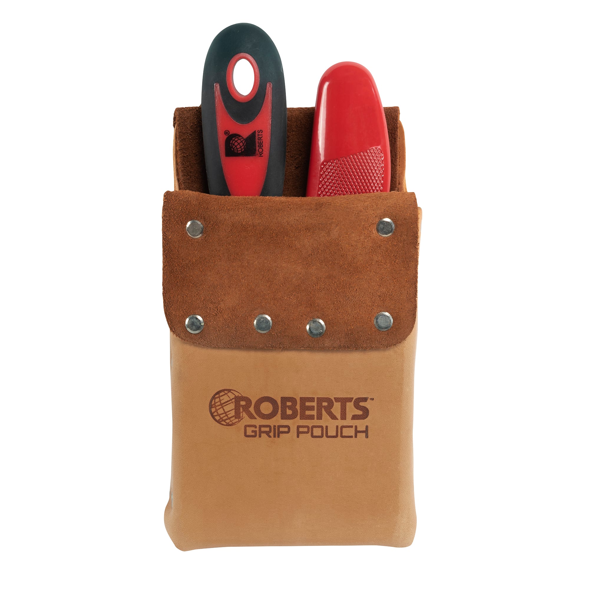 Deluxe Leather Grip Carpet Knife and Tool Pouch - 4