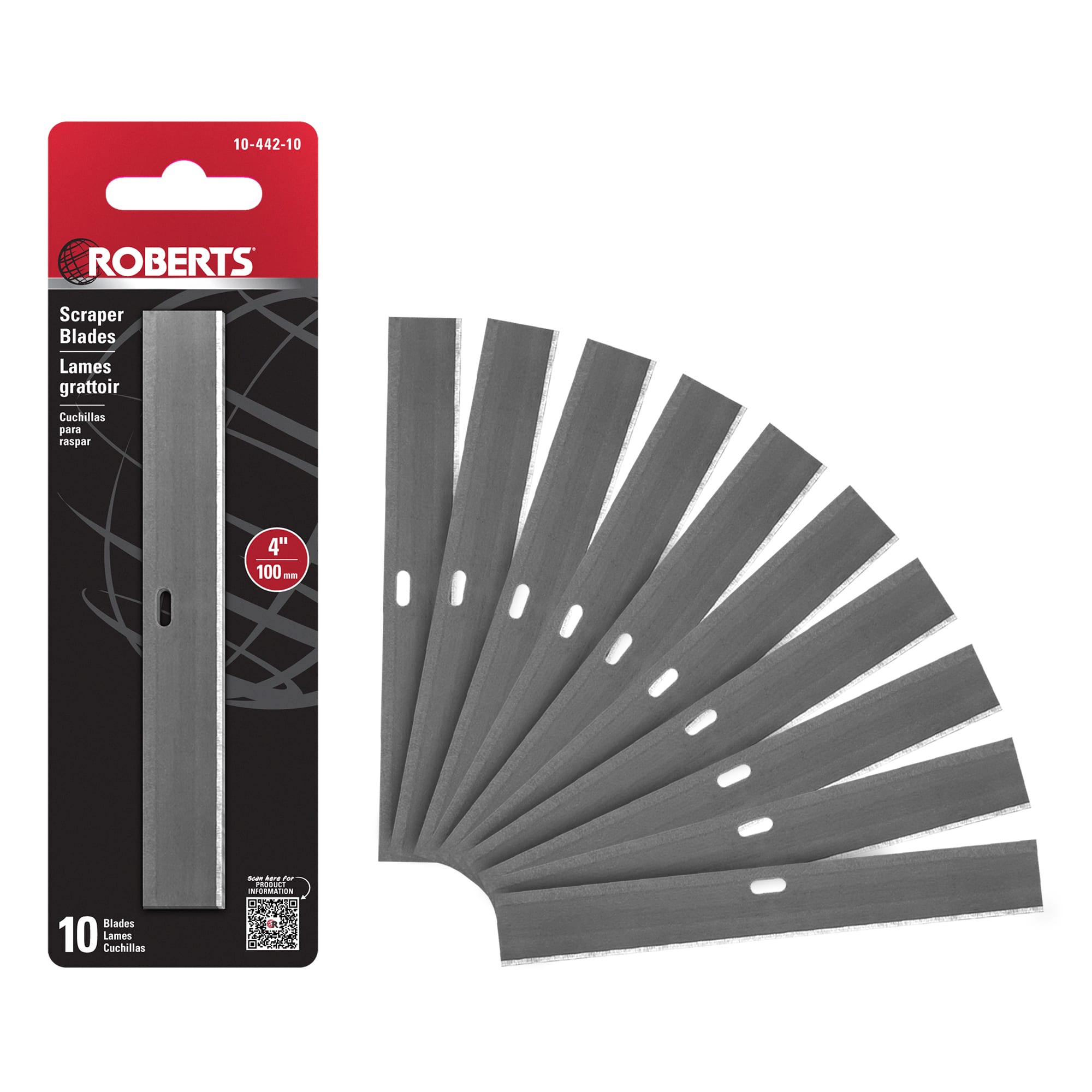 4" Scraper Blade for Floor and Wall Scrapers (10 pack) - 1