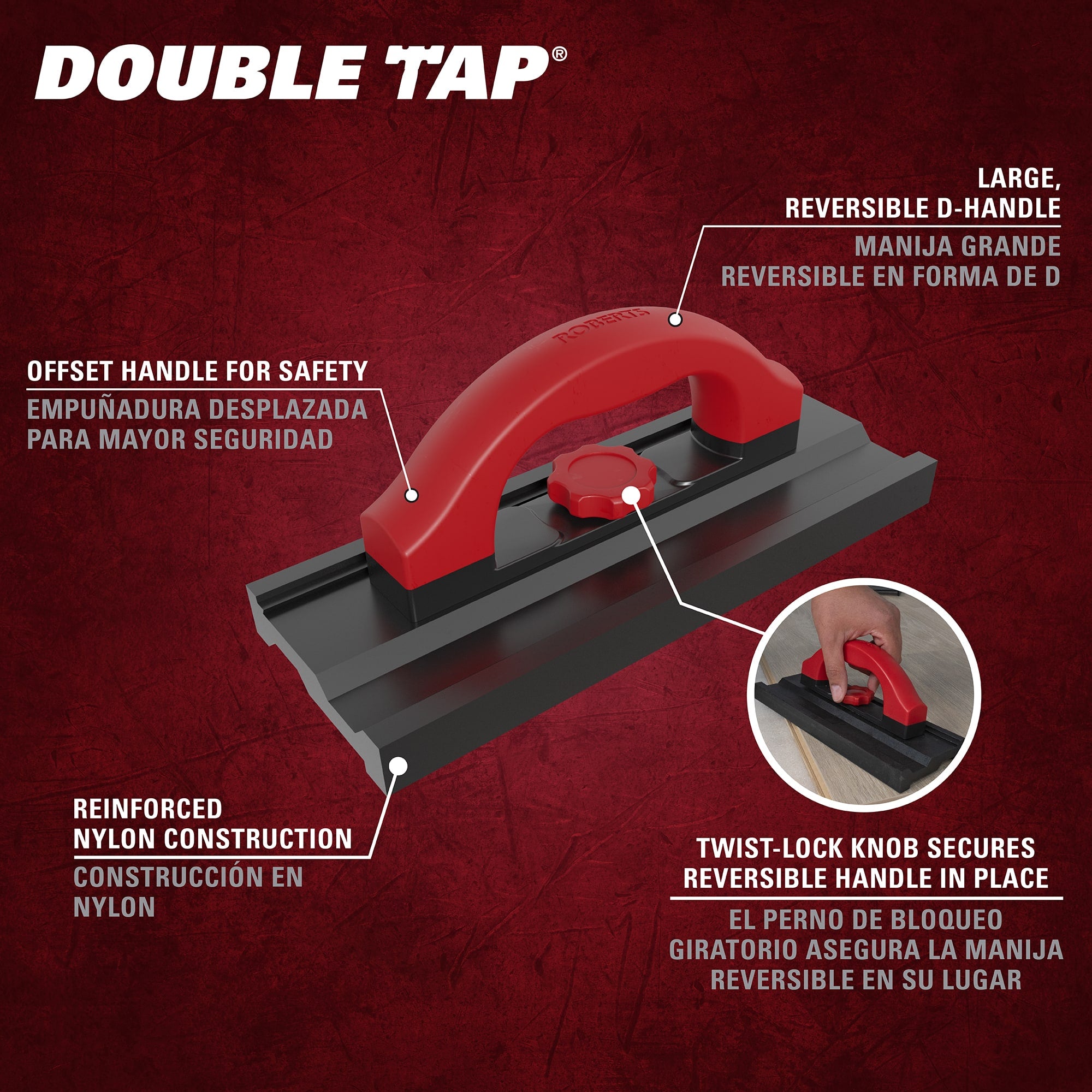 10" Double Tap Reversible Tapping Block - 2