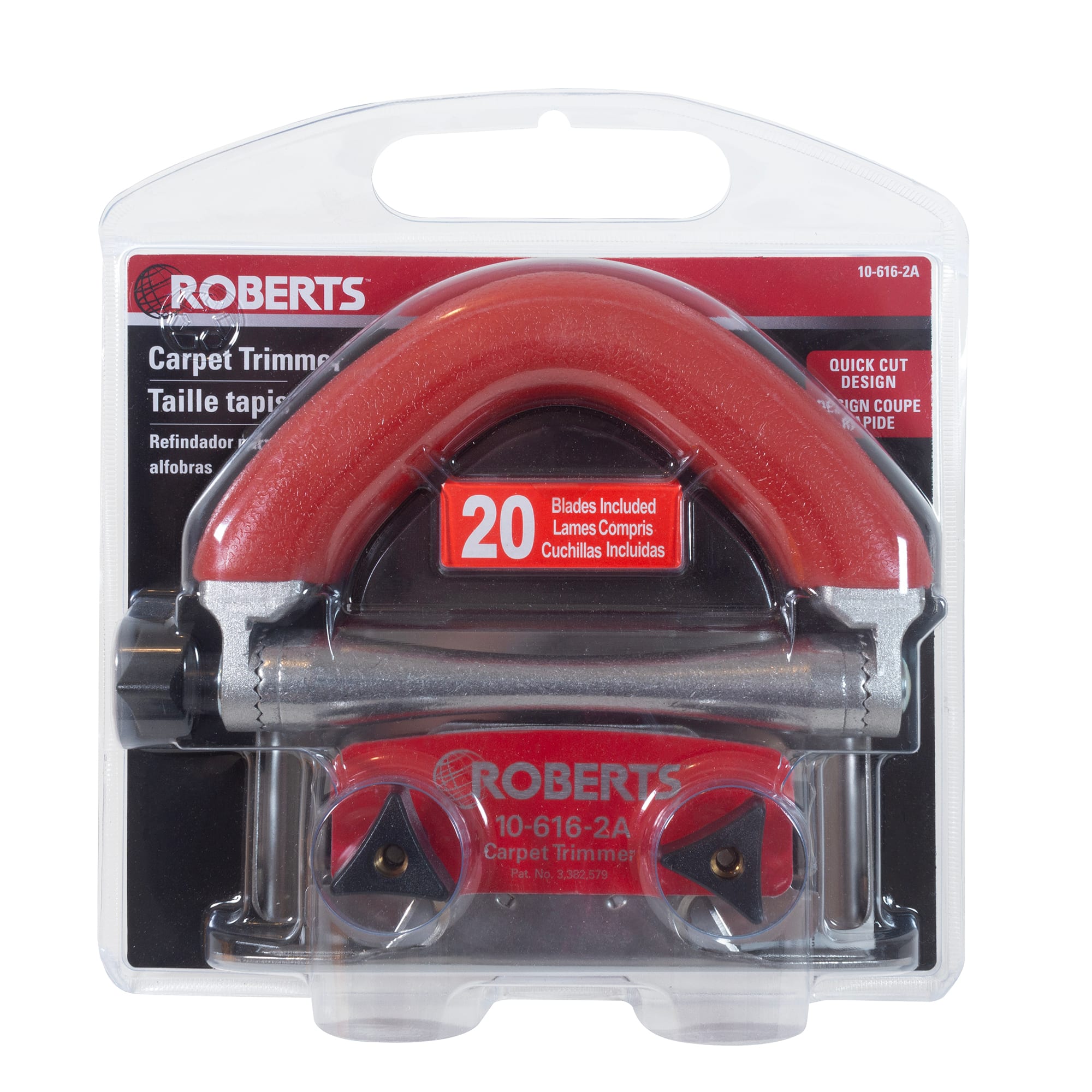 Conventional Carpet Trimmer with 20 Heavy Duty Slotted Blades - 7