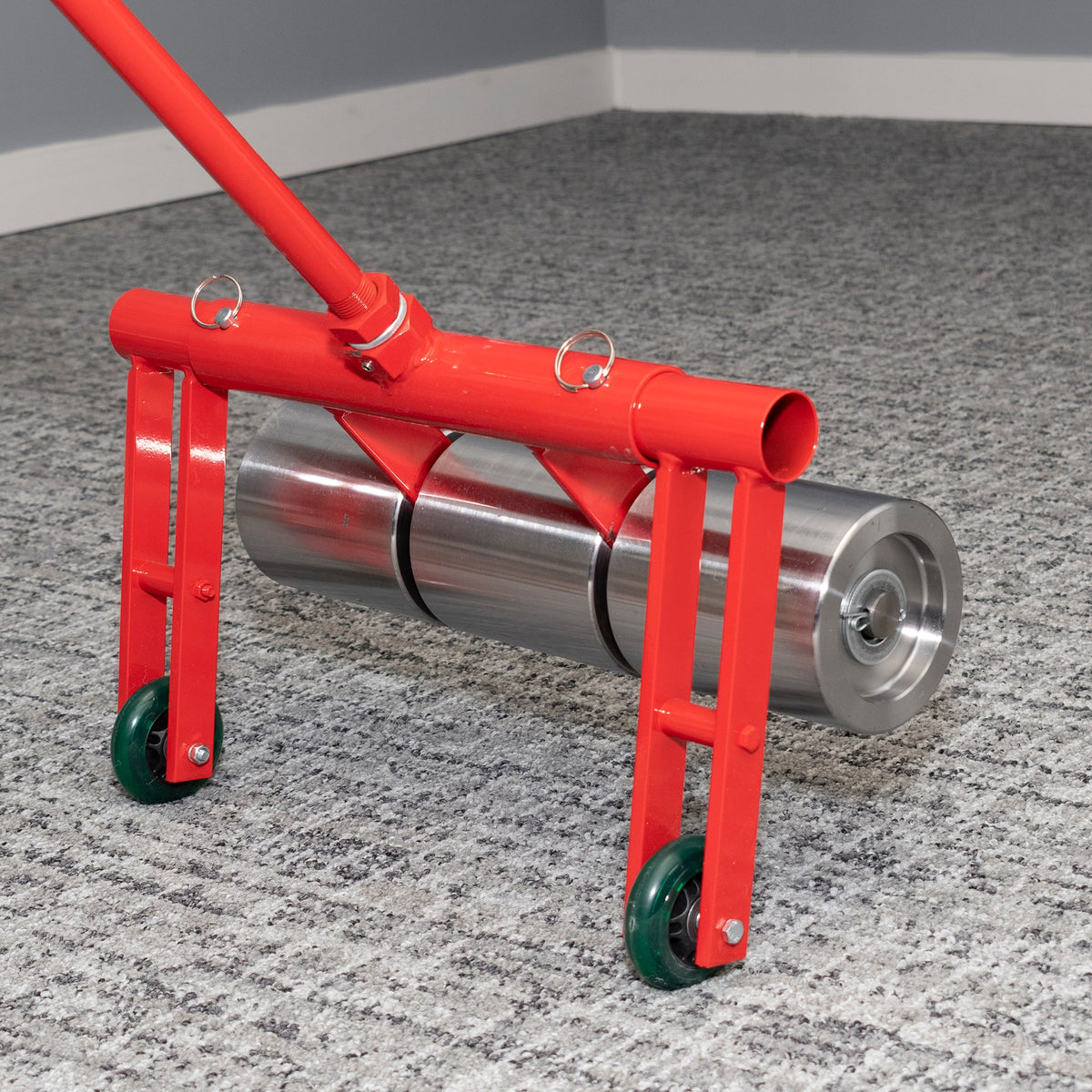100 lb. Vinyl and Linoleum Floor Roller with Transport Wheels - 5