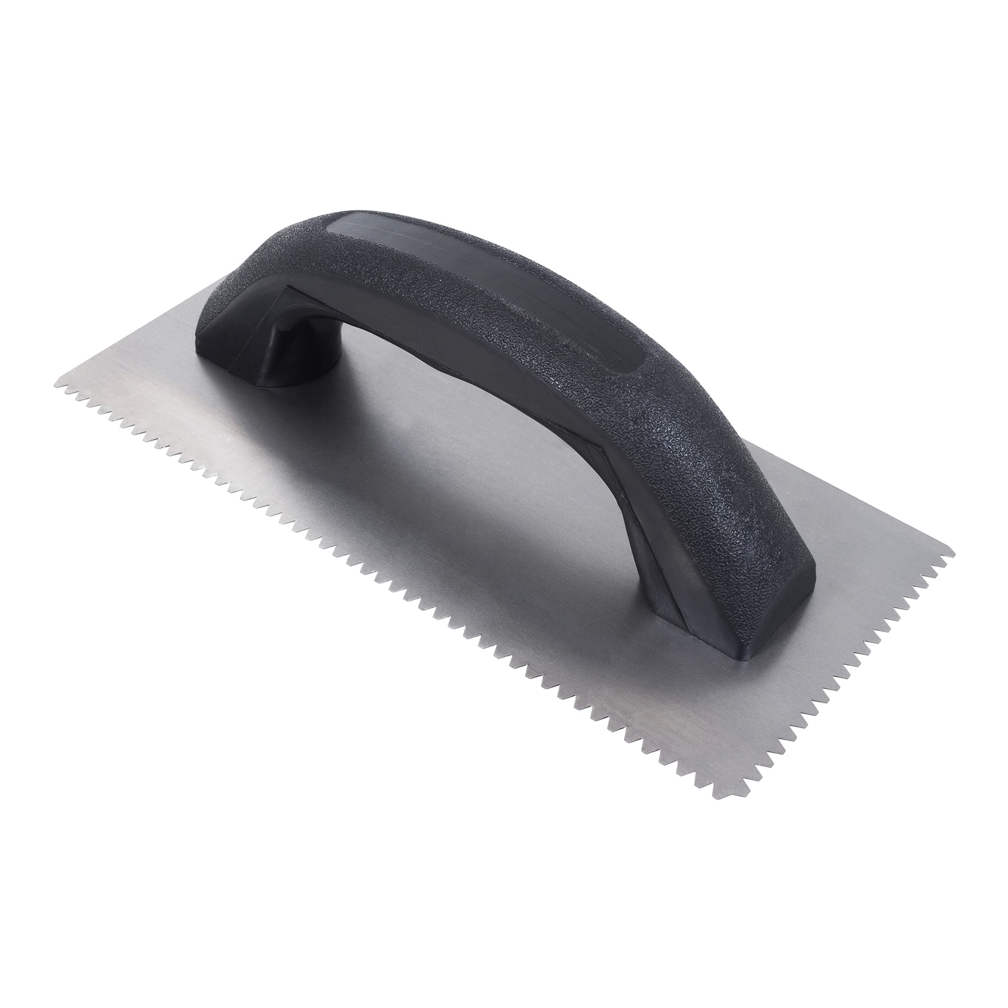 9" x 1/8" x 1/16" Flat Top V-Notch Cold-rolled Steel Economy Trowel - 1