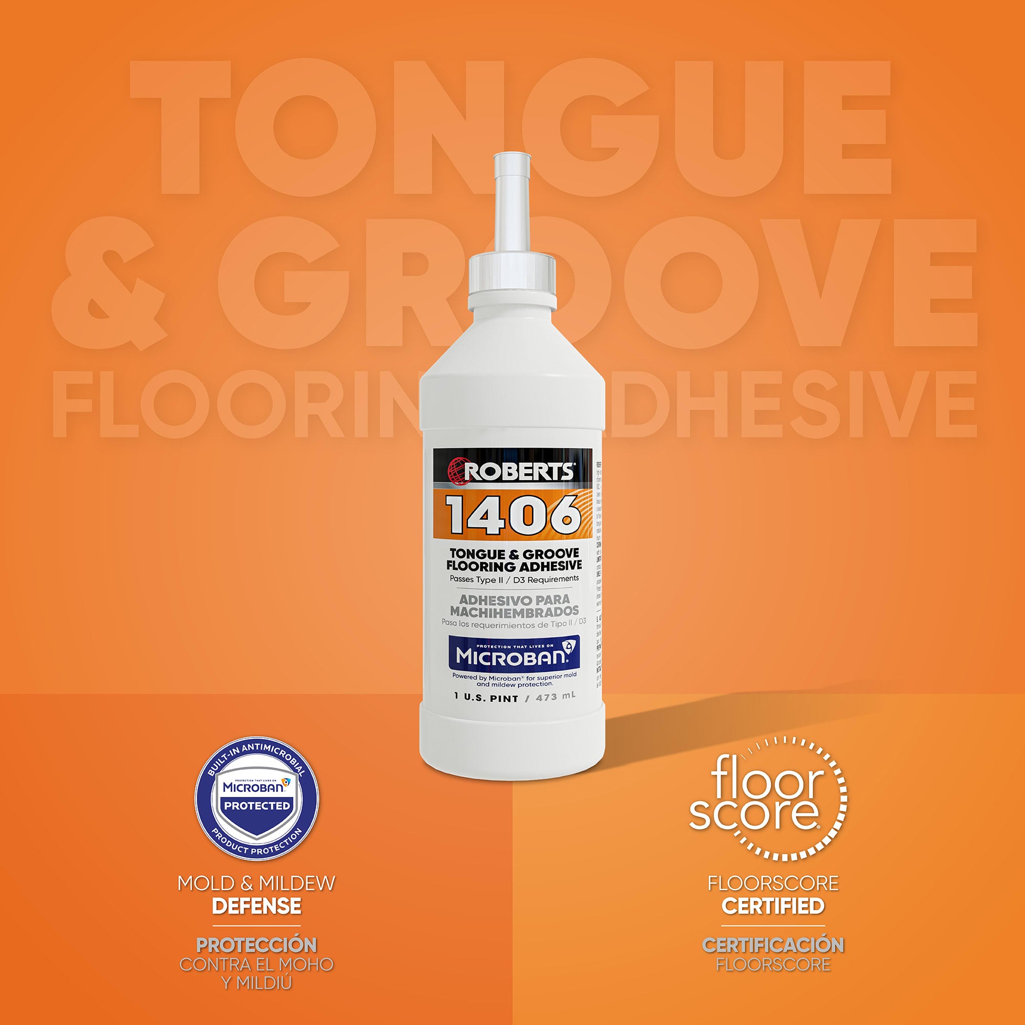 1406 Tongue & Groove Flooring Adhesive - 1 Pint (473 mL) - 2