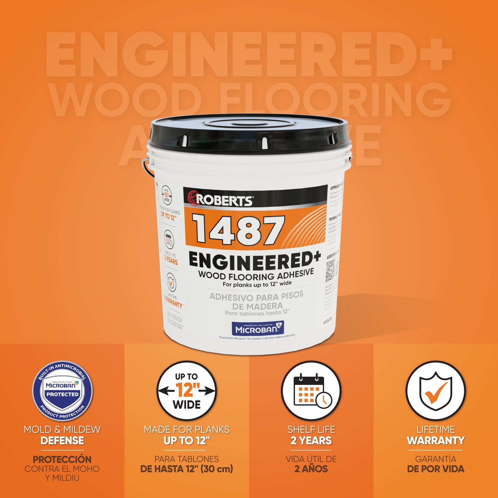 Engineered+ Wood Flooring Adhesive - 4 Gal. (15.14 L) - 2