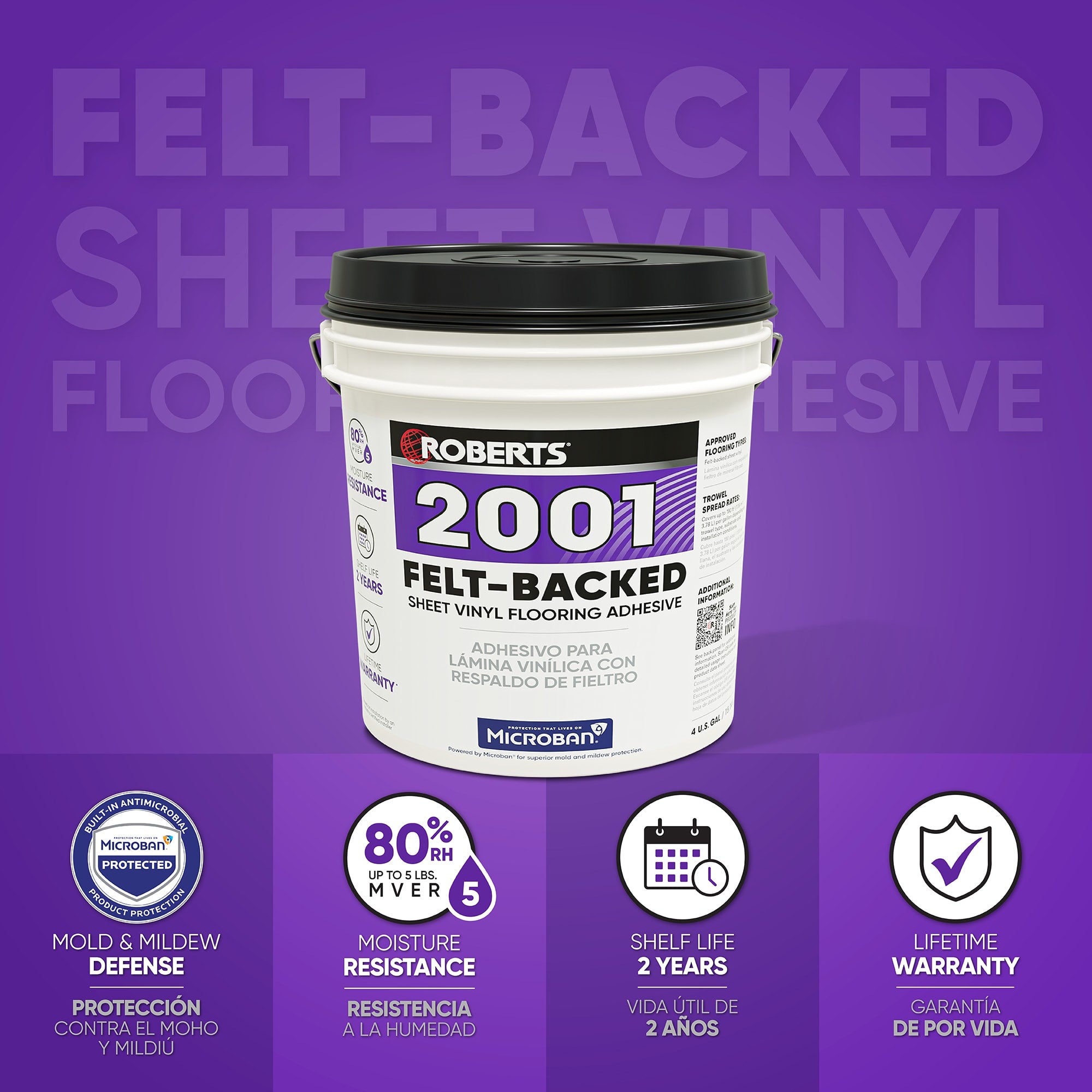 Felt-Backed Sheet Vinyl Flooring Adhesive - 4 Gal. (15.14 L) - 2