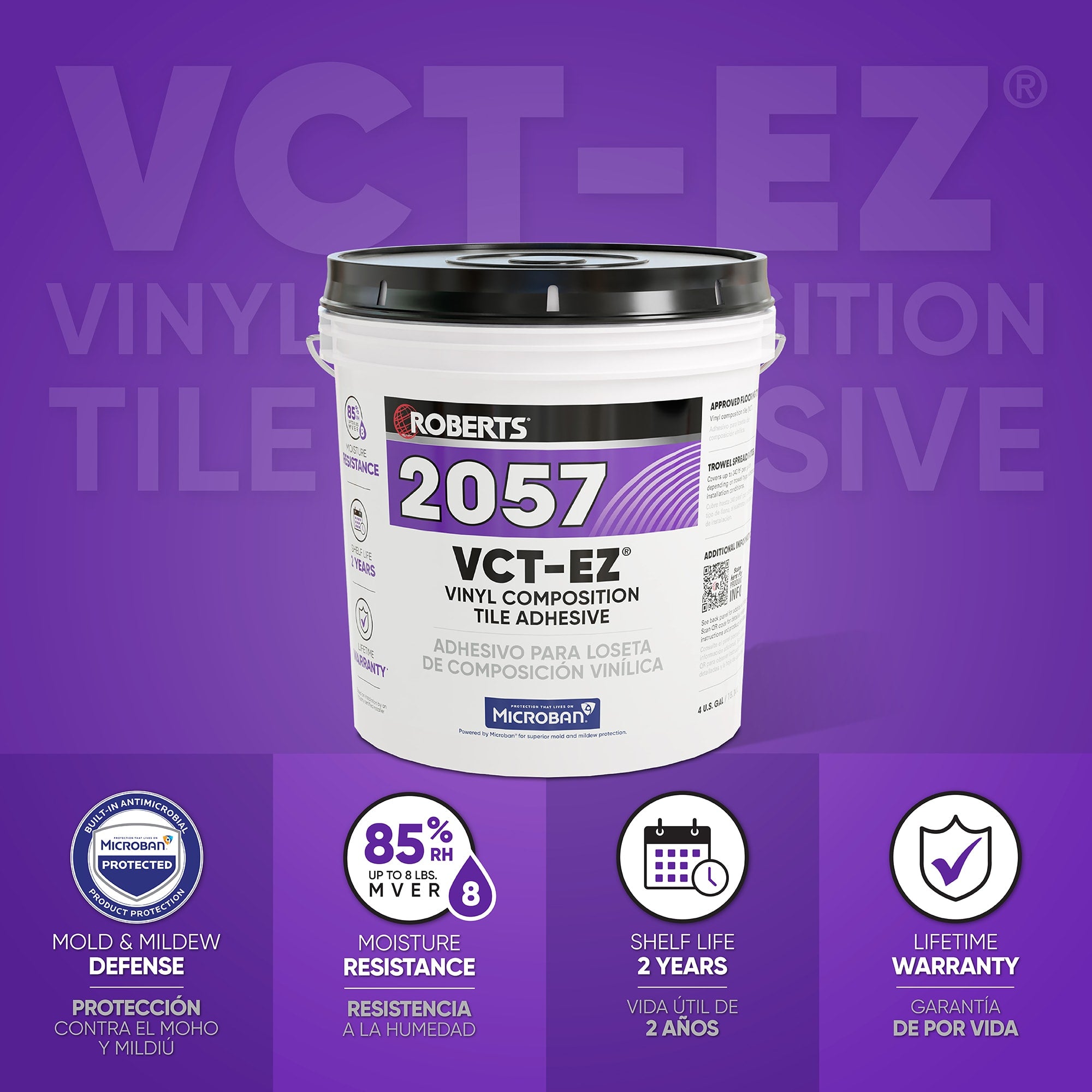 Vinyl Composition Tile Adhesive - 4 Gal. (15.14 L) - 2