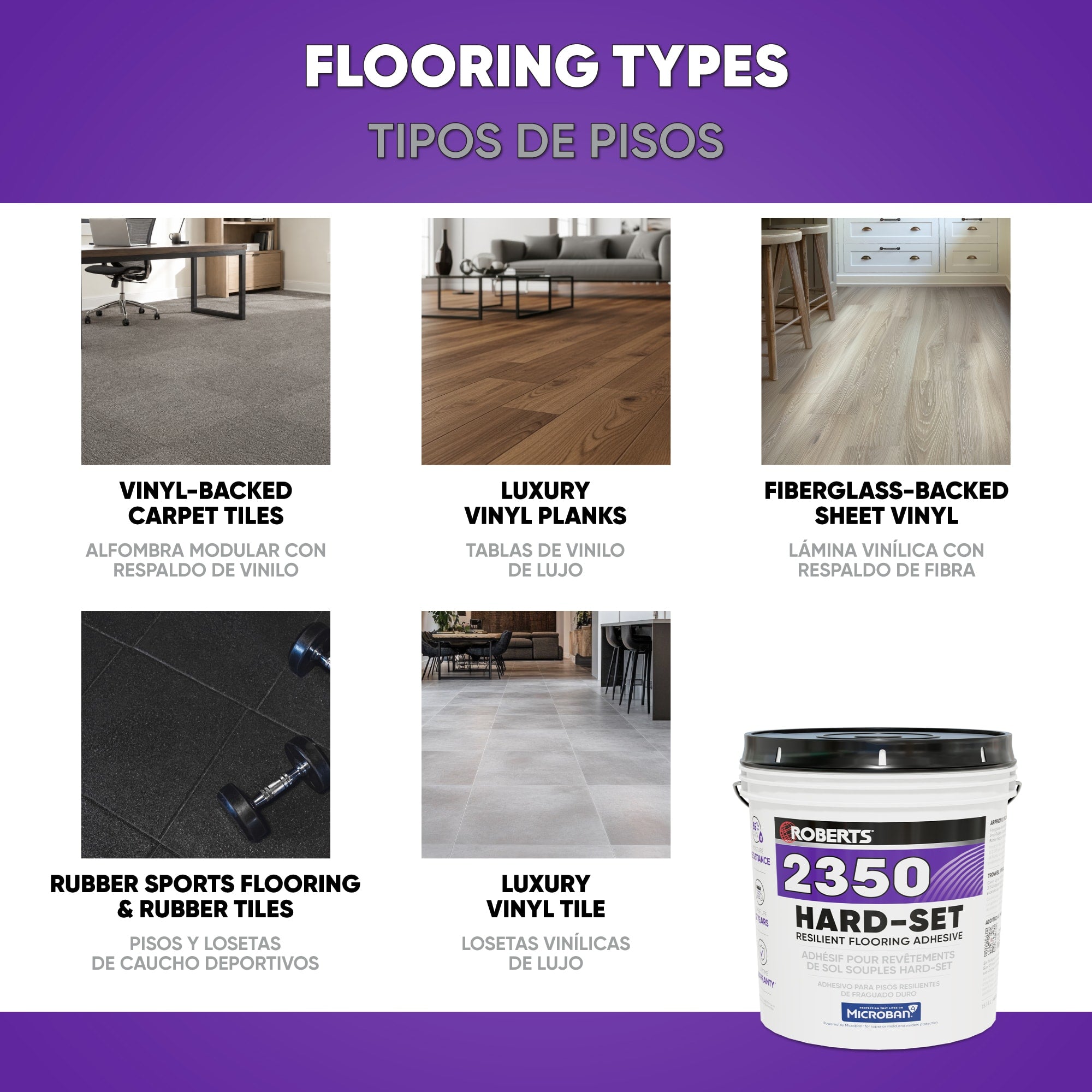 2350 Hard-set Resilient Flooring Adhesive - 4 Gal. (15.14 L) - 3