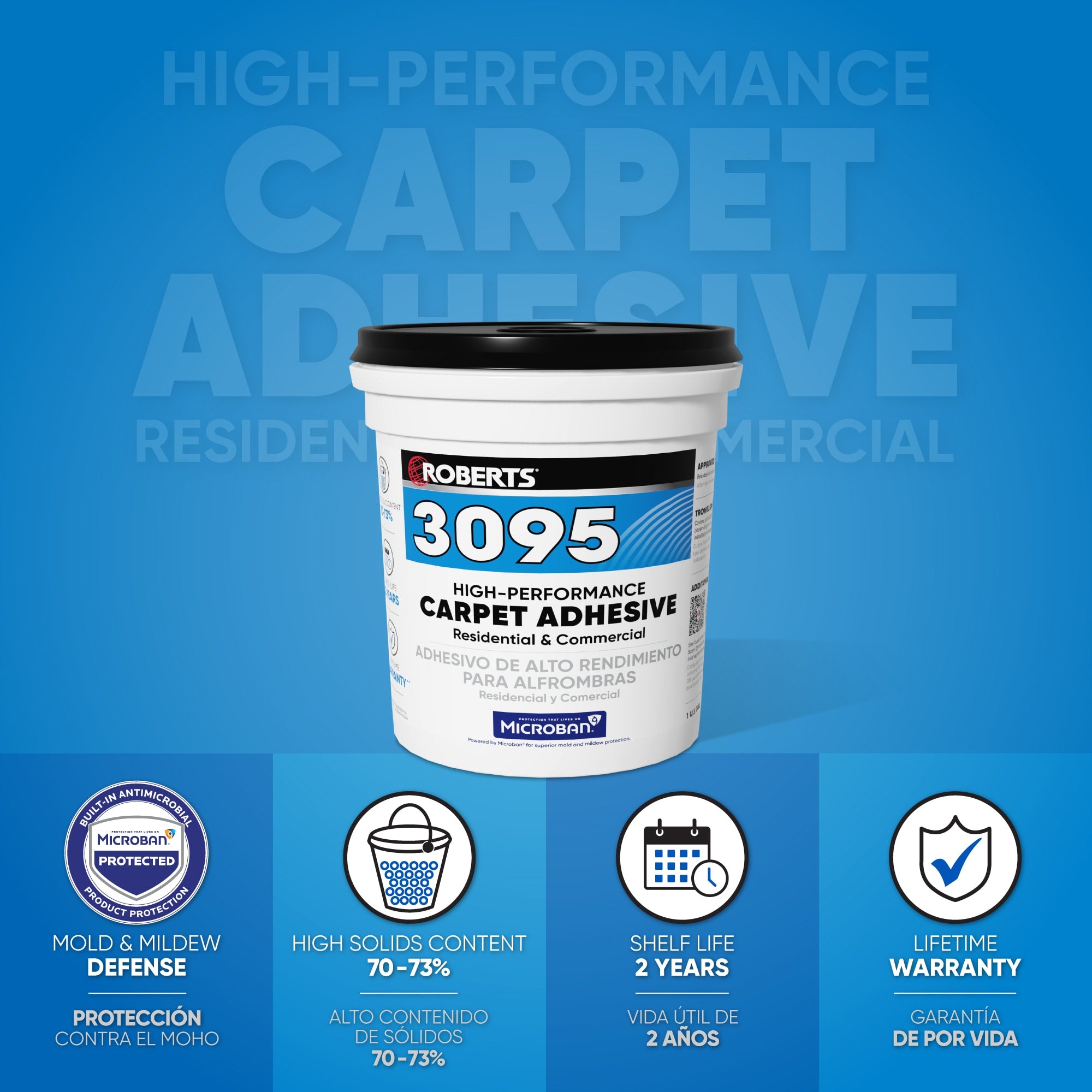 High Performance Carpet Adhesive - 1 Gal. (3.78 L) - 2