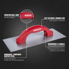 1/16" Sq & 1/16" x 1/32" x 1/32" U Dual-Notch Trowel w/ Comfort Grip - 3