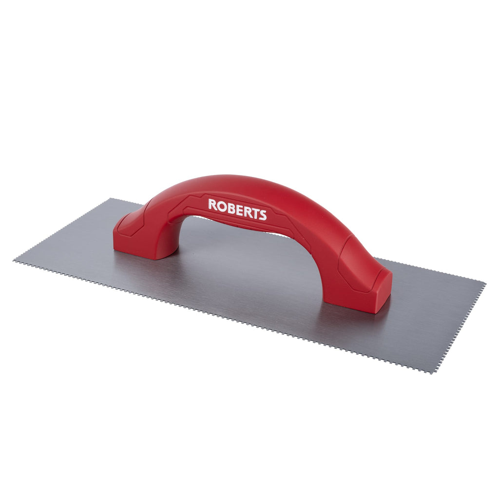 1/16" Sq & 1/16" x 1/32" x 1/32" U Dual-Notch Trowel w/ Comfort Grip - 8