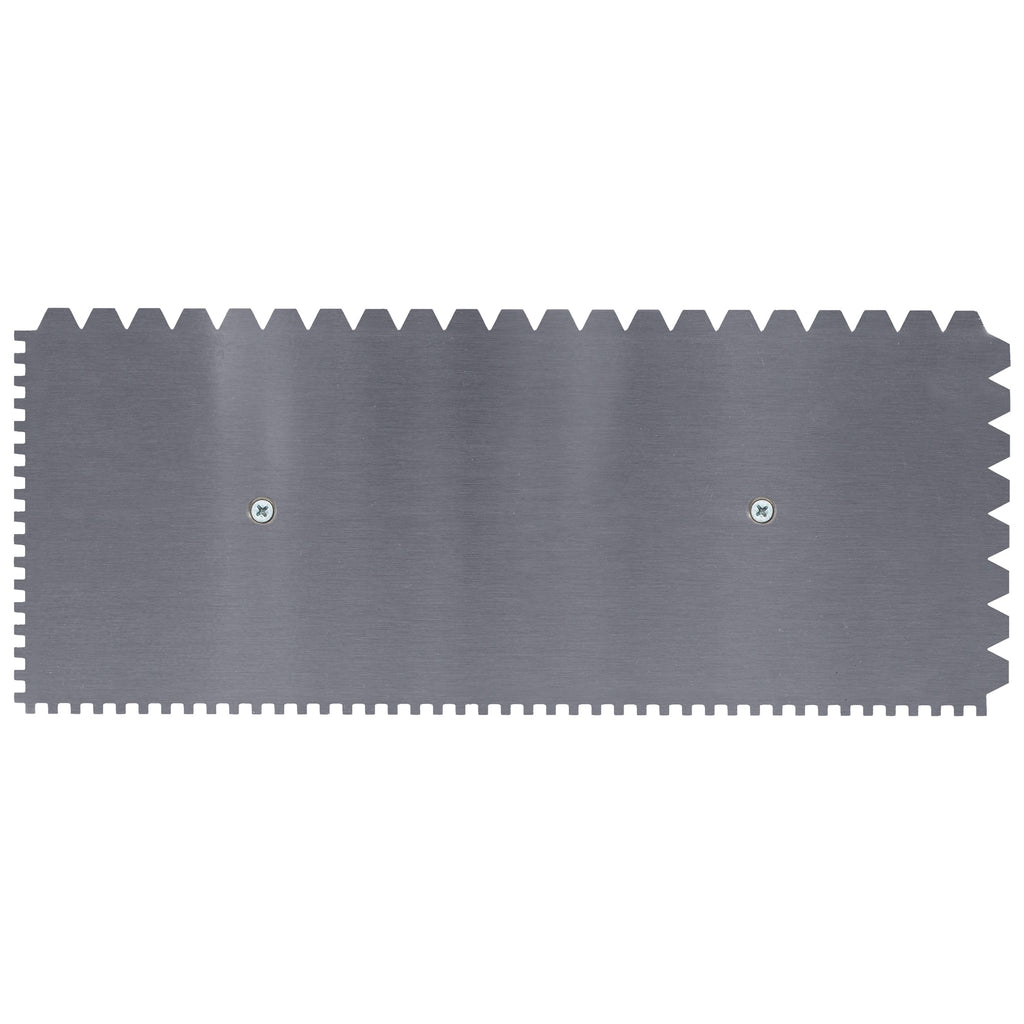 1/4" Flat V & 1/8" Square Dual-Notch Trowel w/ Comfort Grip - 7