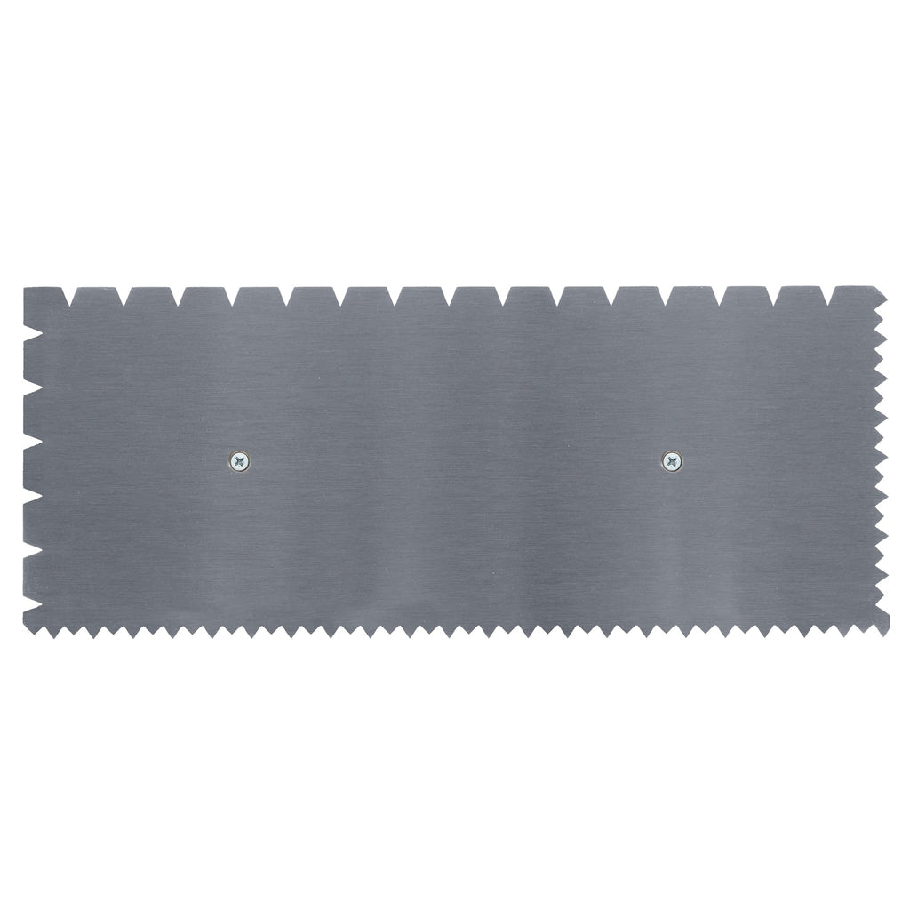 3/16" x 1/4" x 1/2" Flat V & Tiger Tooth Dual-Notch Trowel w/ Comfort Grip - 7