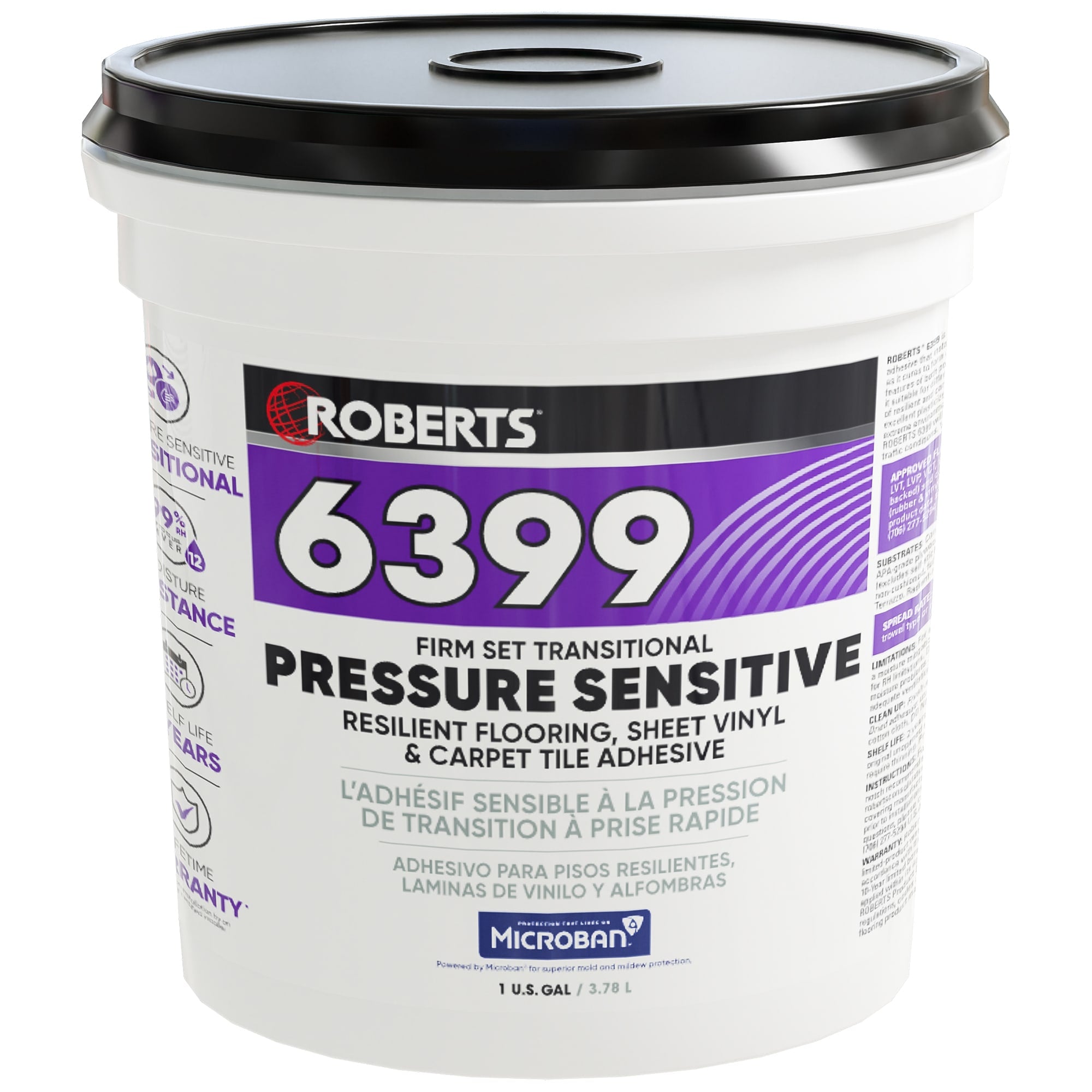6399 Firm Set Transitional Pressure Sensitive Adhesive - 1 Gal. (3.78 L) - 1