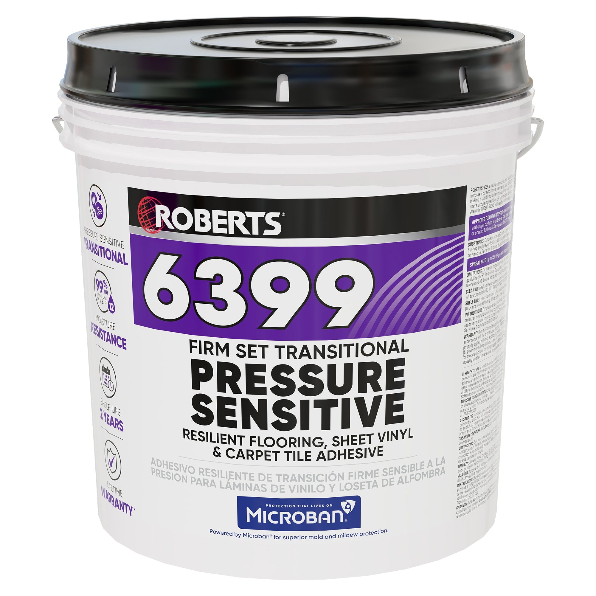 6399 Firm Set Transitional Pressure Sensitive Adhesive - 4 Gal. (15.14 L) - 1