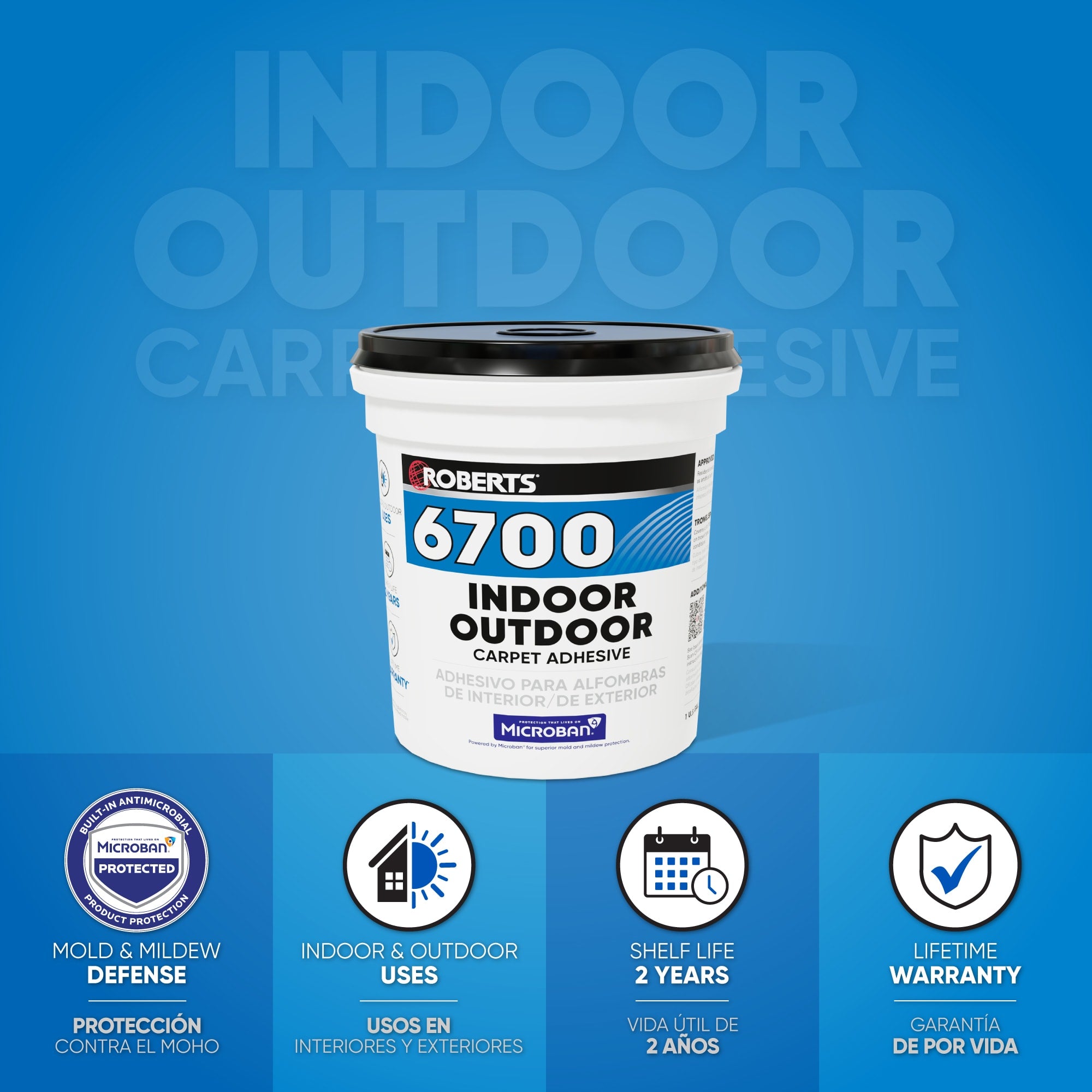Indoor/Outdoor Carpet Adhesive - 1 Gal. (3.78 L) - 2
