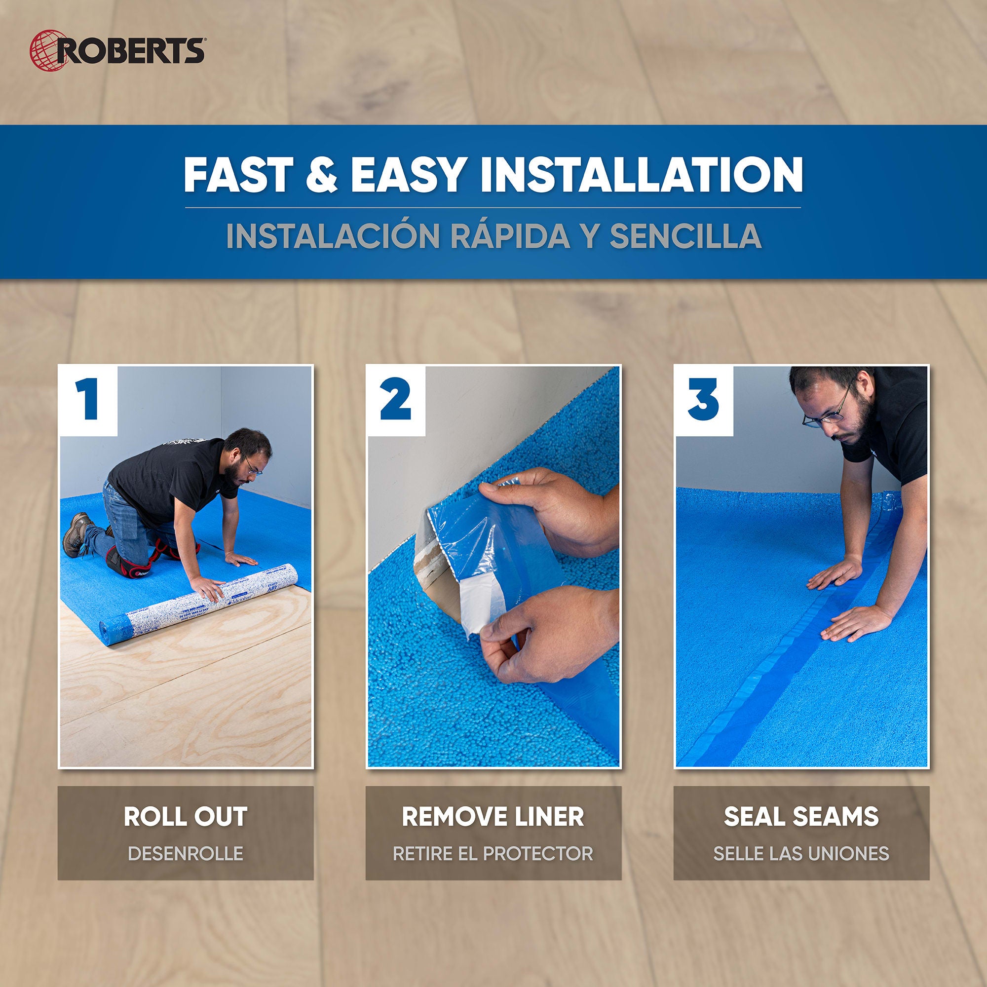 AirGuard Premium Underlayment w/ Microban for Laminate & Engineered Wood - 630 s.f. (58.5 s.m.) - 7