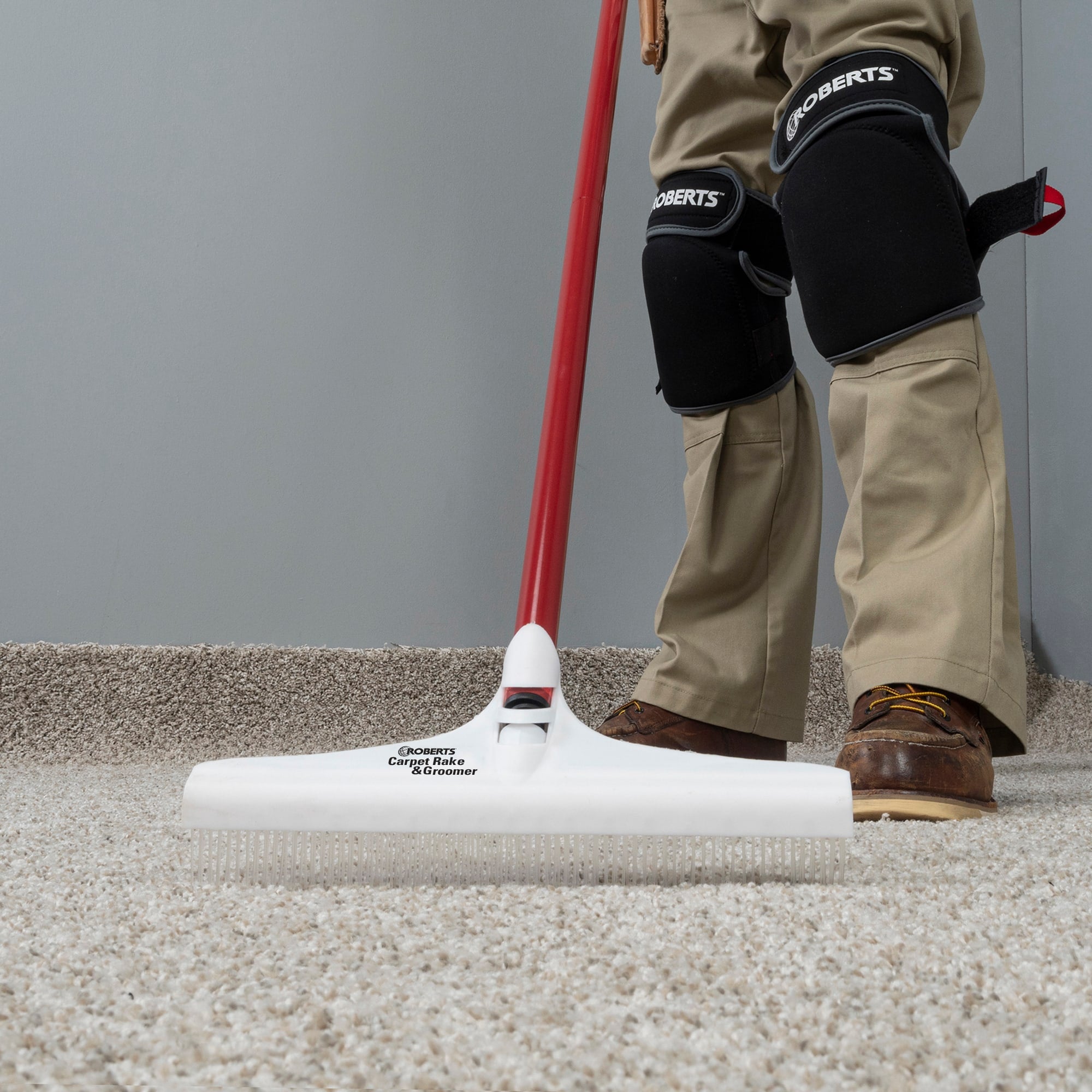 12" Carpet Rake and Groomer with 51" Handle - 2